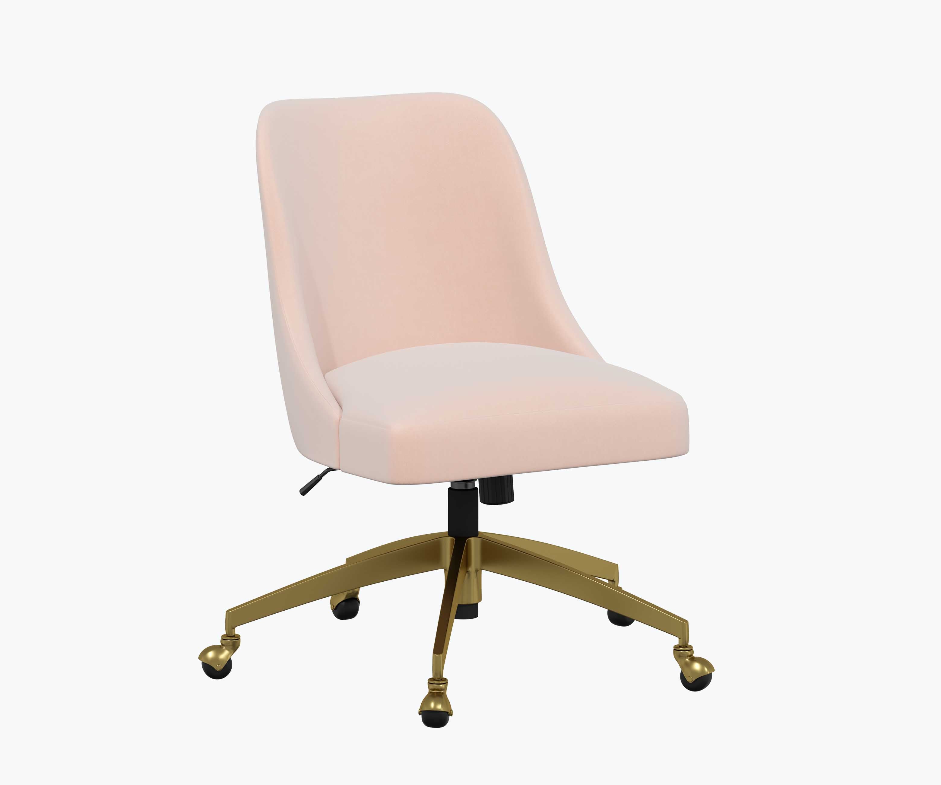 Oxford Desk Chair - Blush Velvet