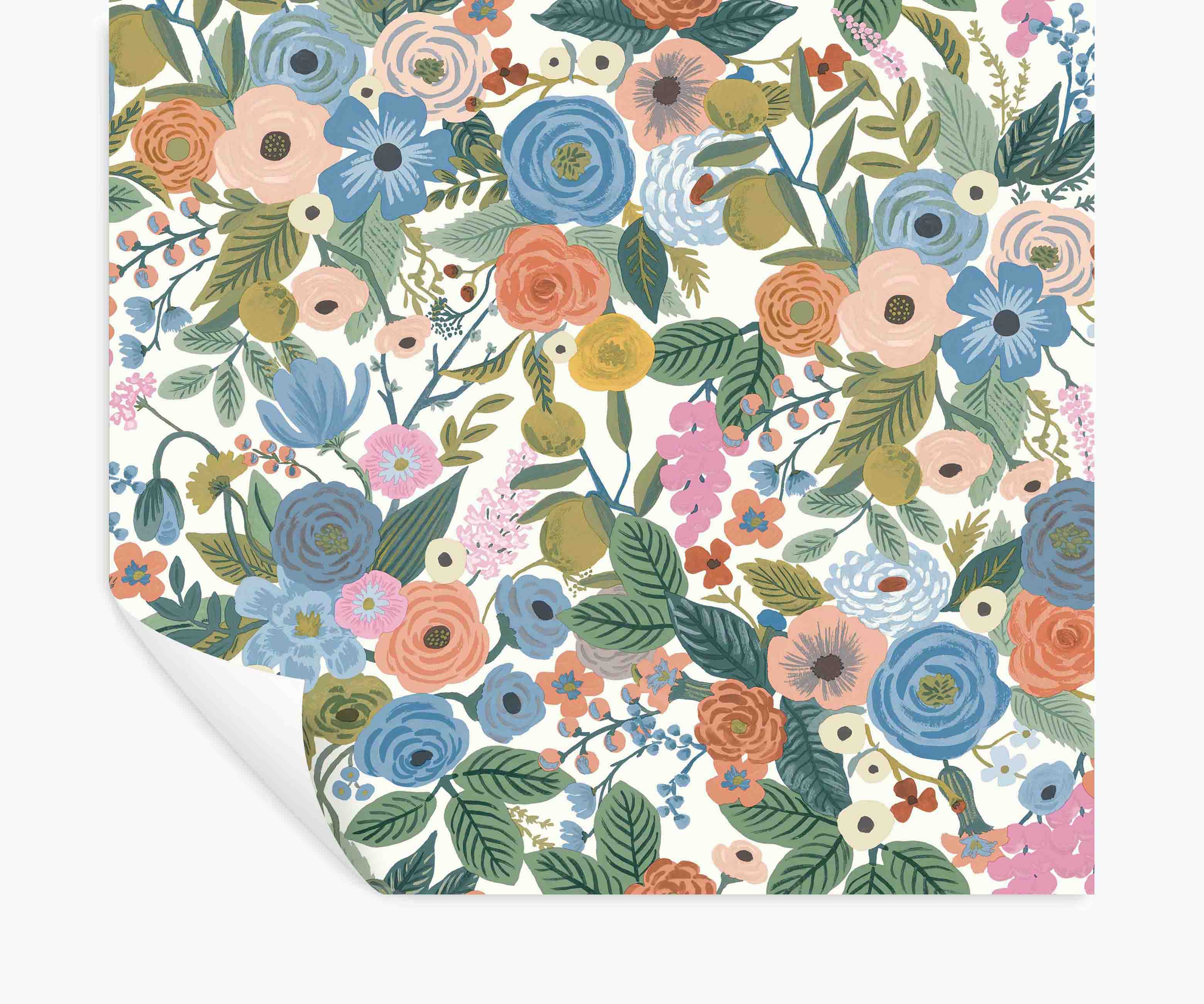 Garden Party Peel & Stick Wallpaper - Cobalt Multi