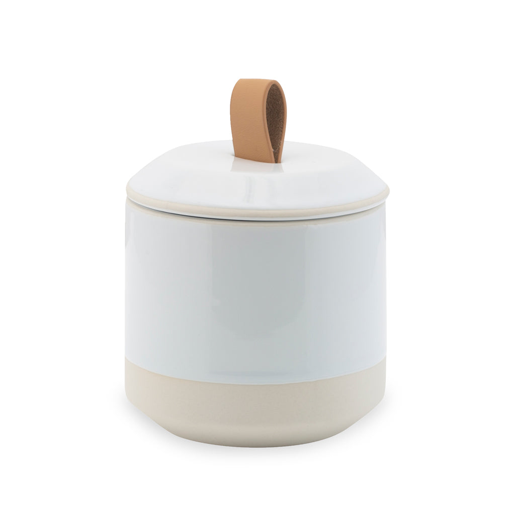 The Natural Ceramic Bath Accessories - Cotton Jar