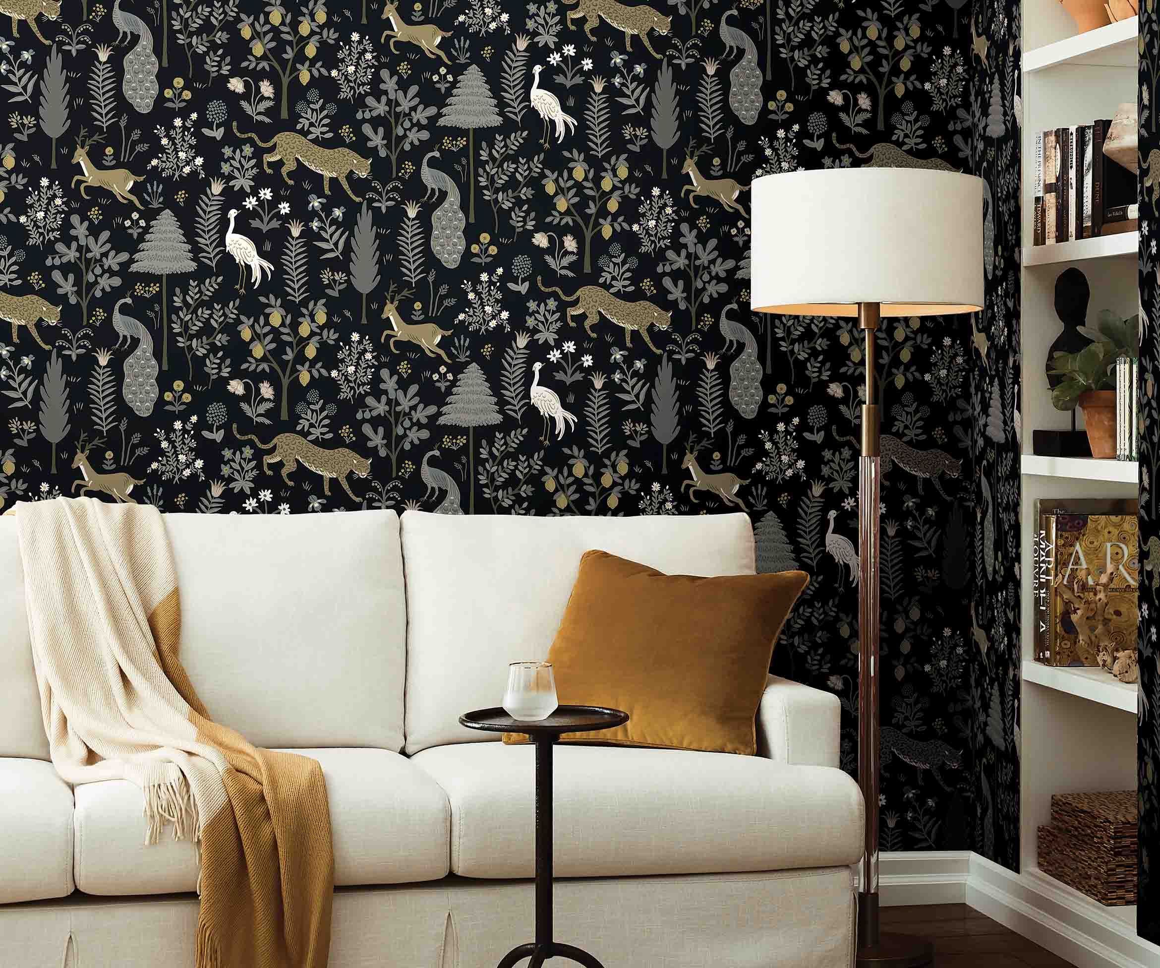 Menagerie Wallpaper - Black