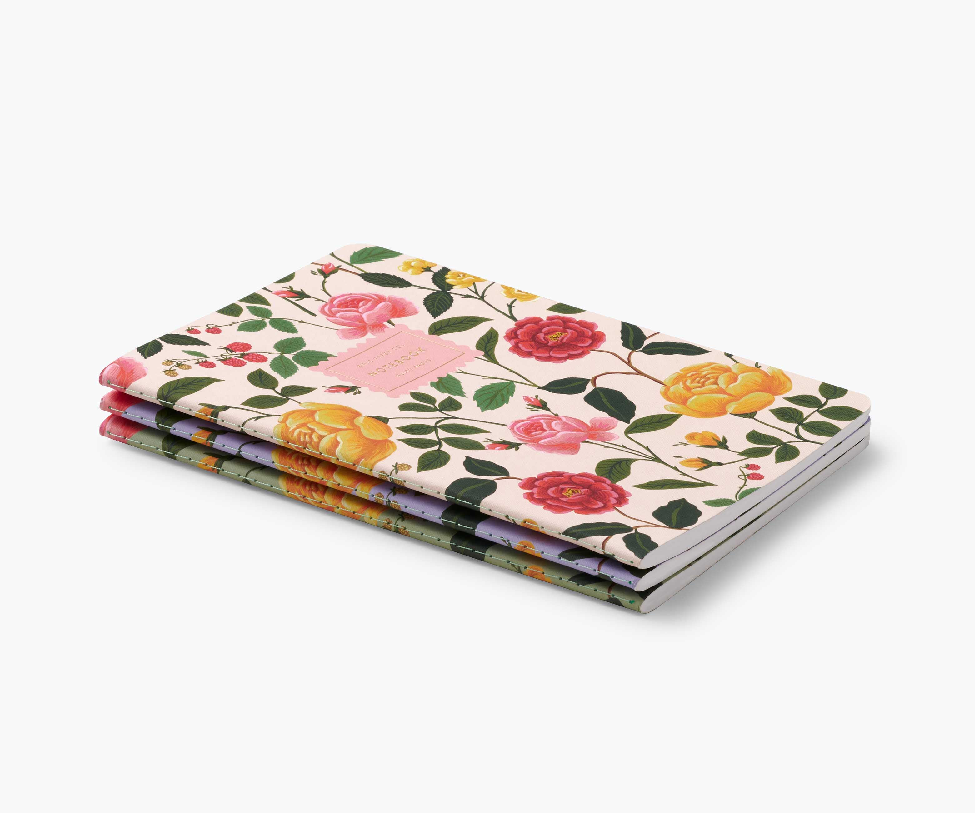 Stitched Notebook Set - Roses