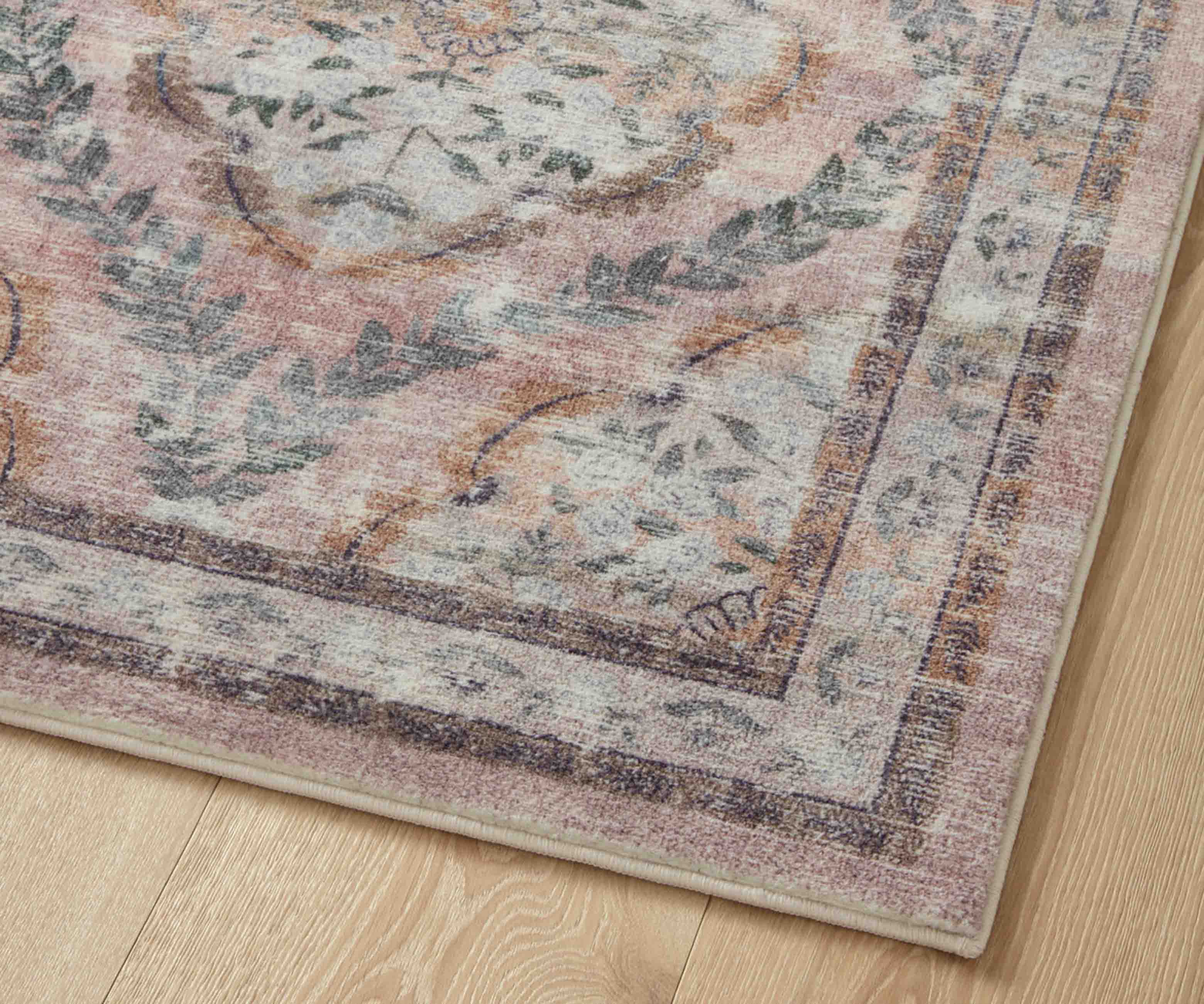 Courtyard Chateau Printed Rug - Blush