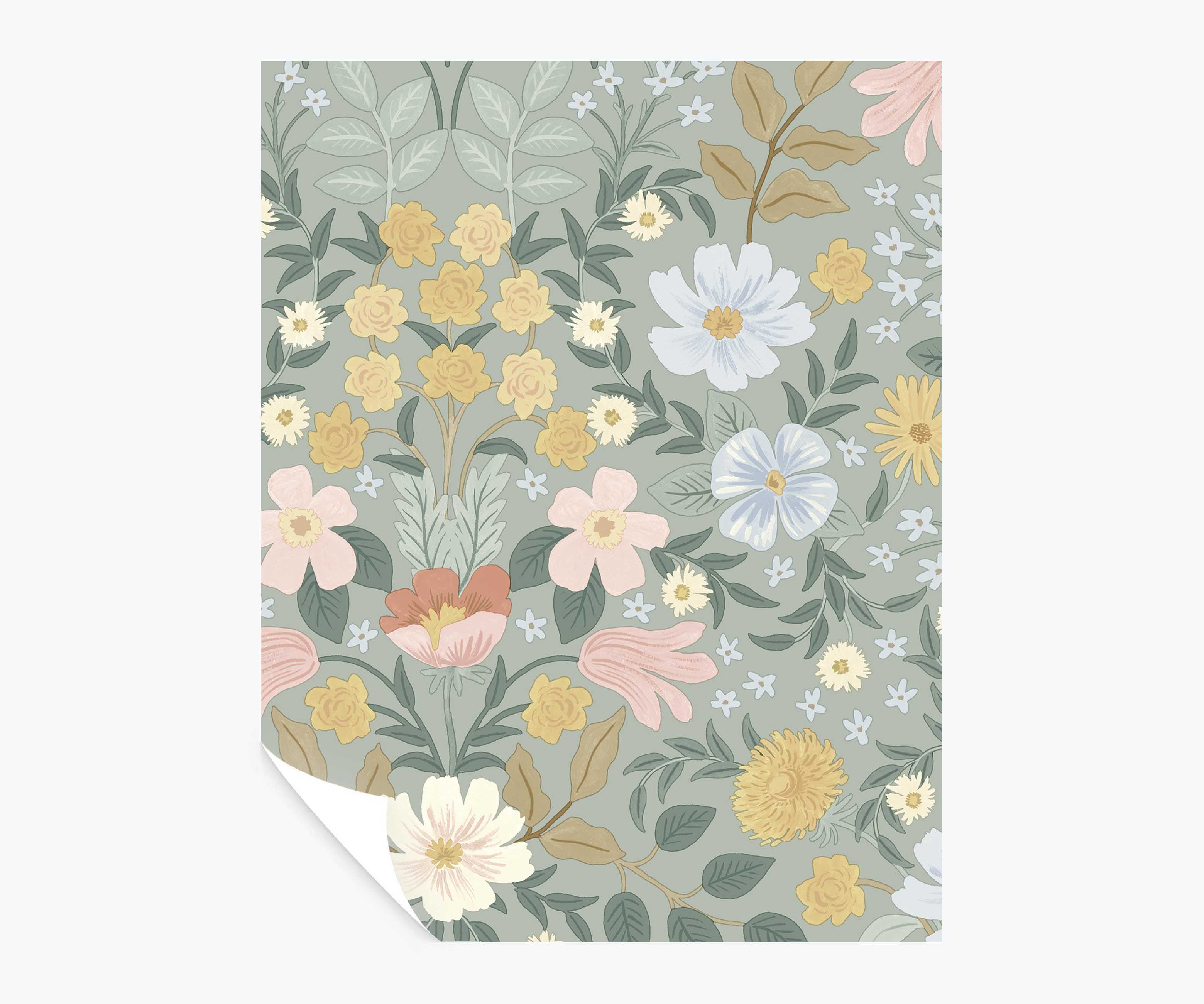 Bramble Garden Peel & Stick Wallpaper Sample - Sage