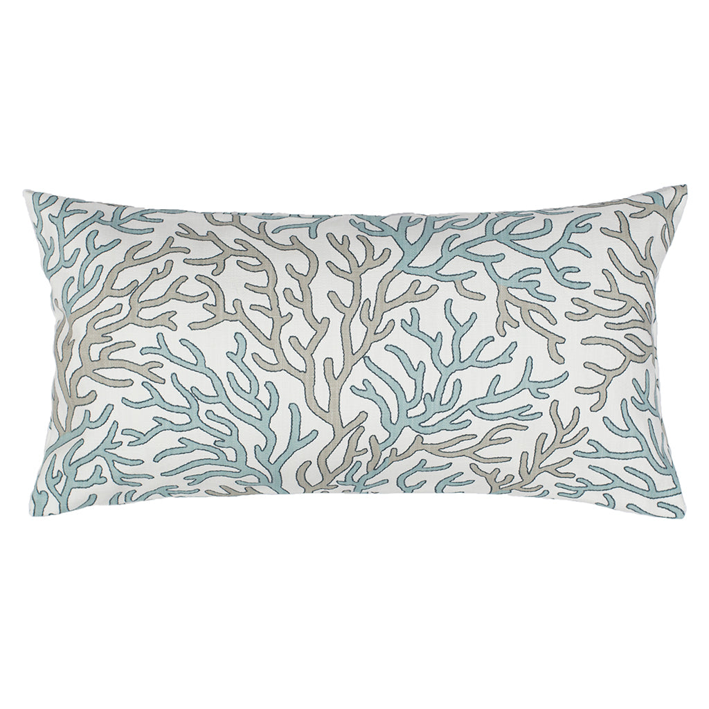 The Sea Glass and Beige Reef Throw Pillow