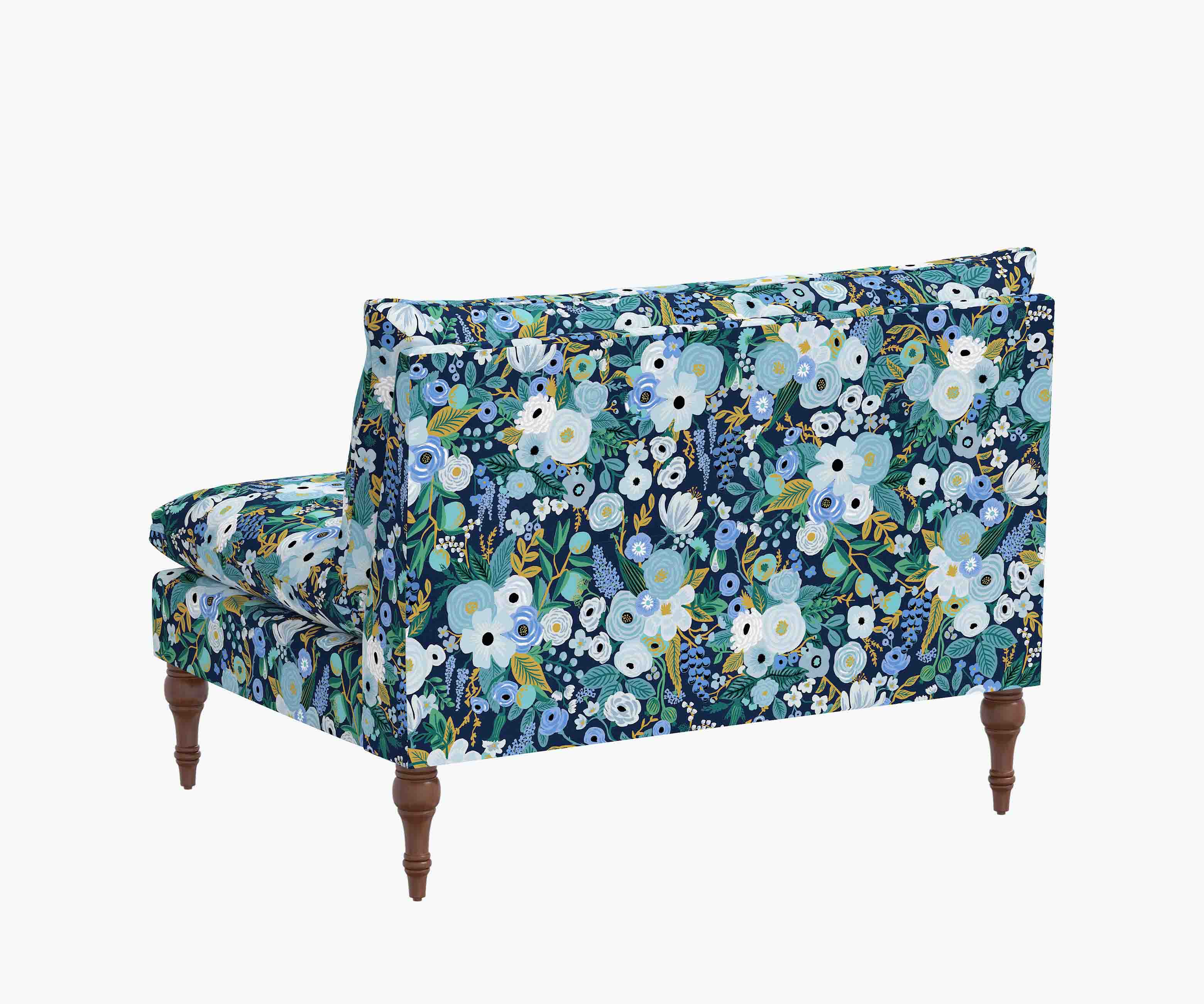 Louie Settee - Garden Party Blue