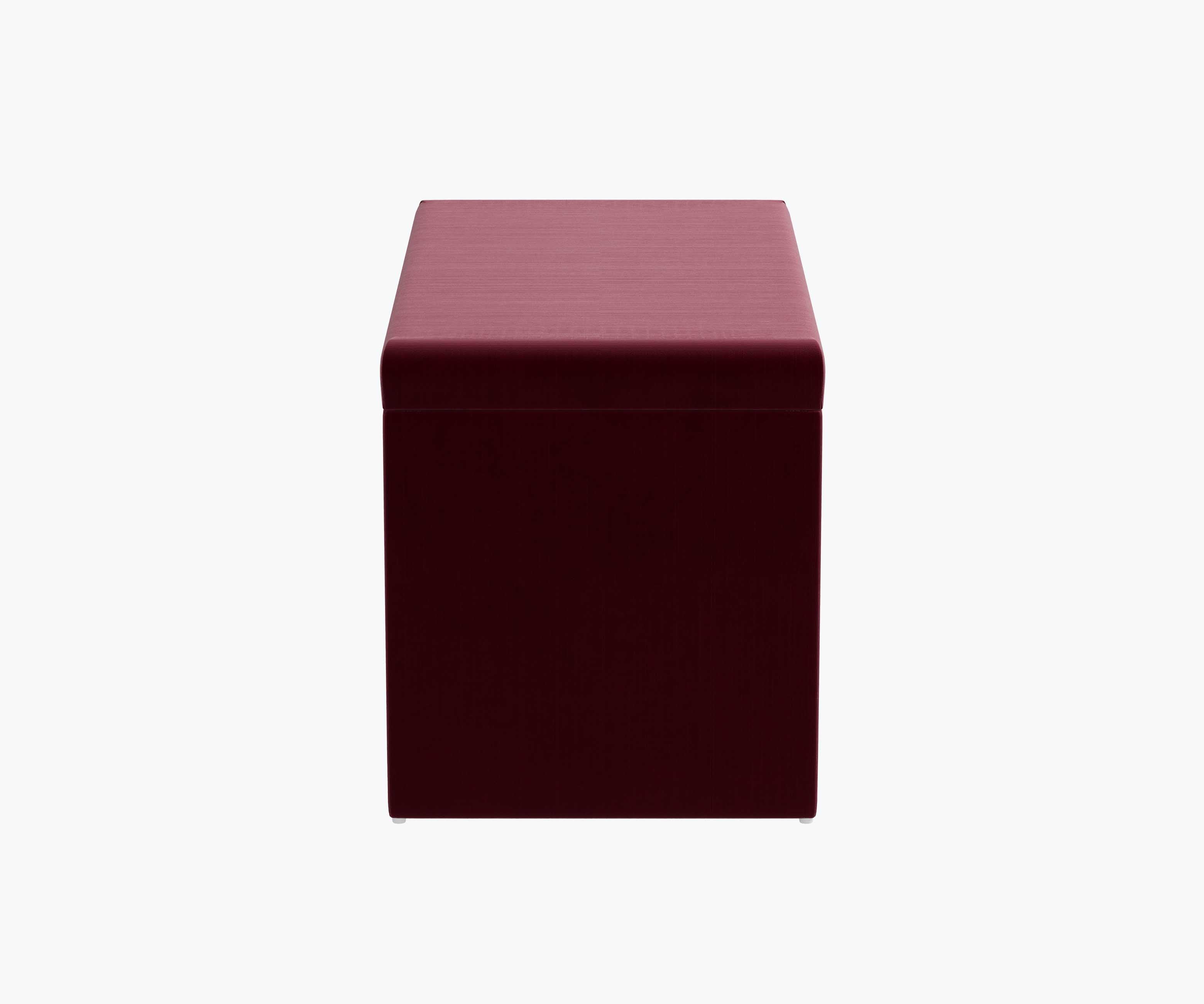 Willie Storage Bench - Plum Velvet