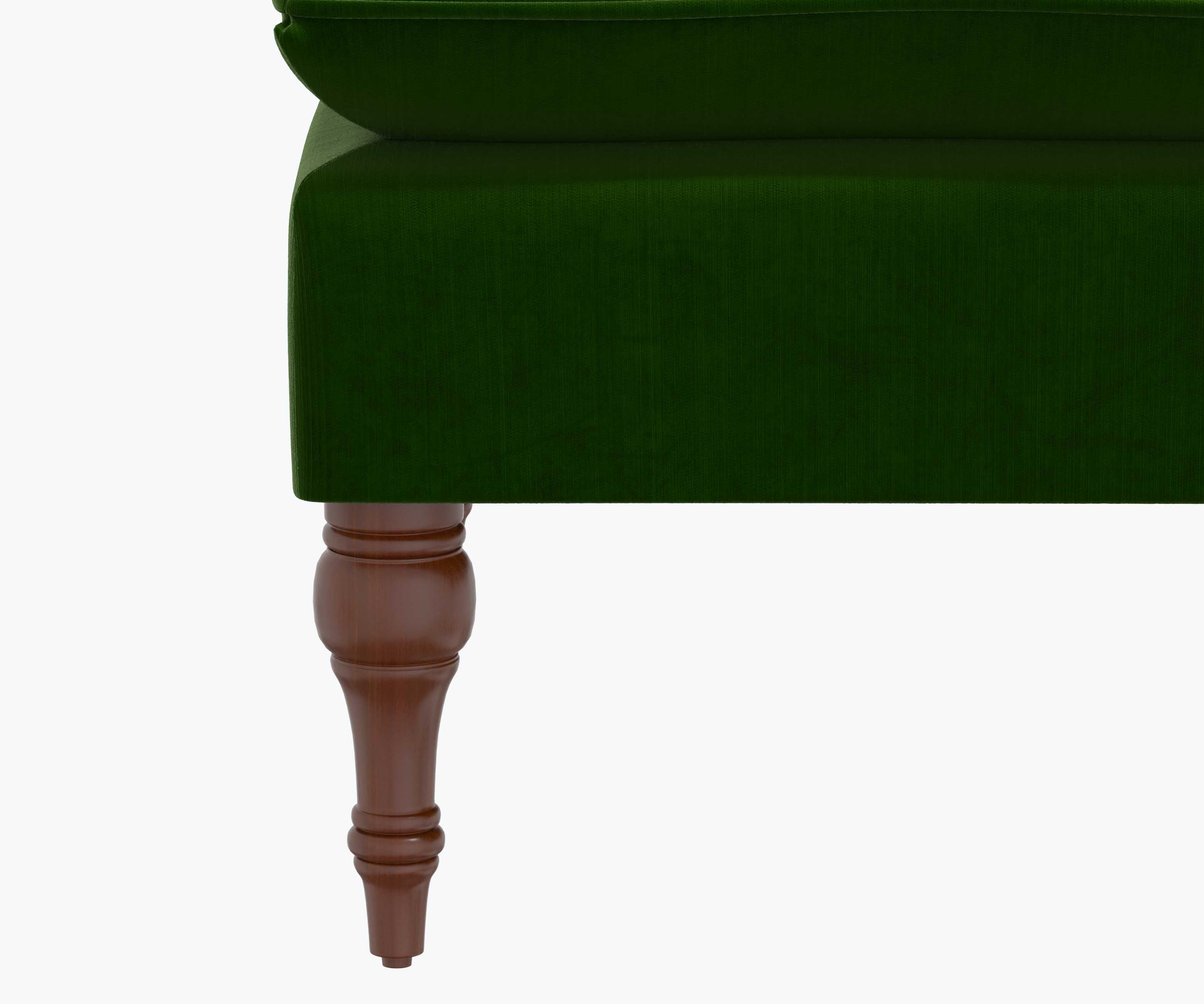 Louie Settee - Emerald Velvet