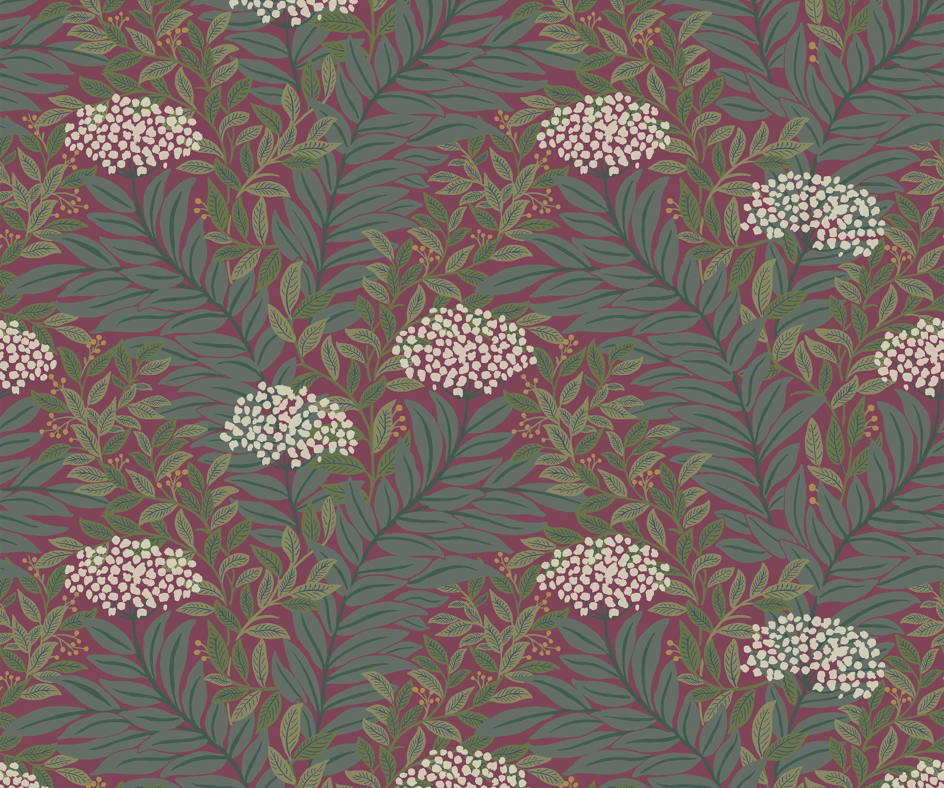 Highgrove Wallpaper - Burgundy