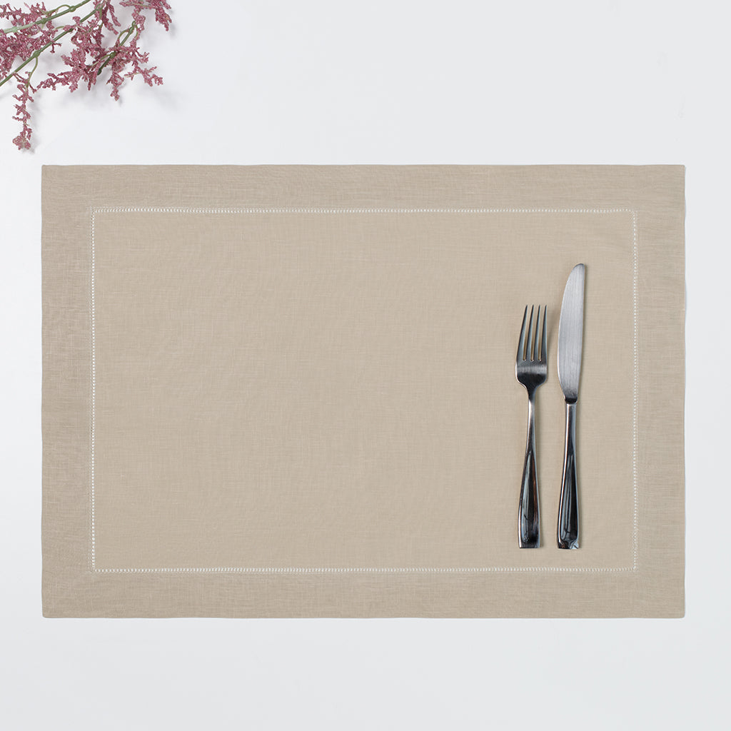 The Classic Hemstitch Linen Placemat (Set of 4)