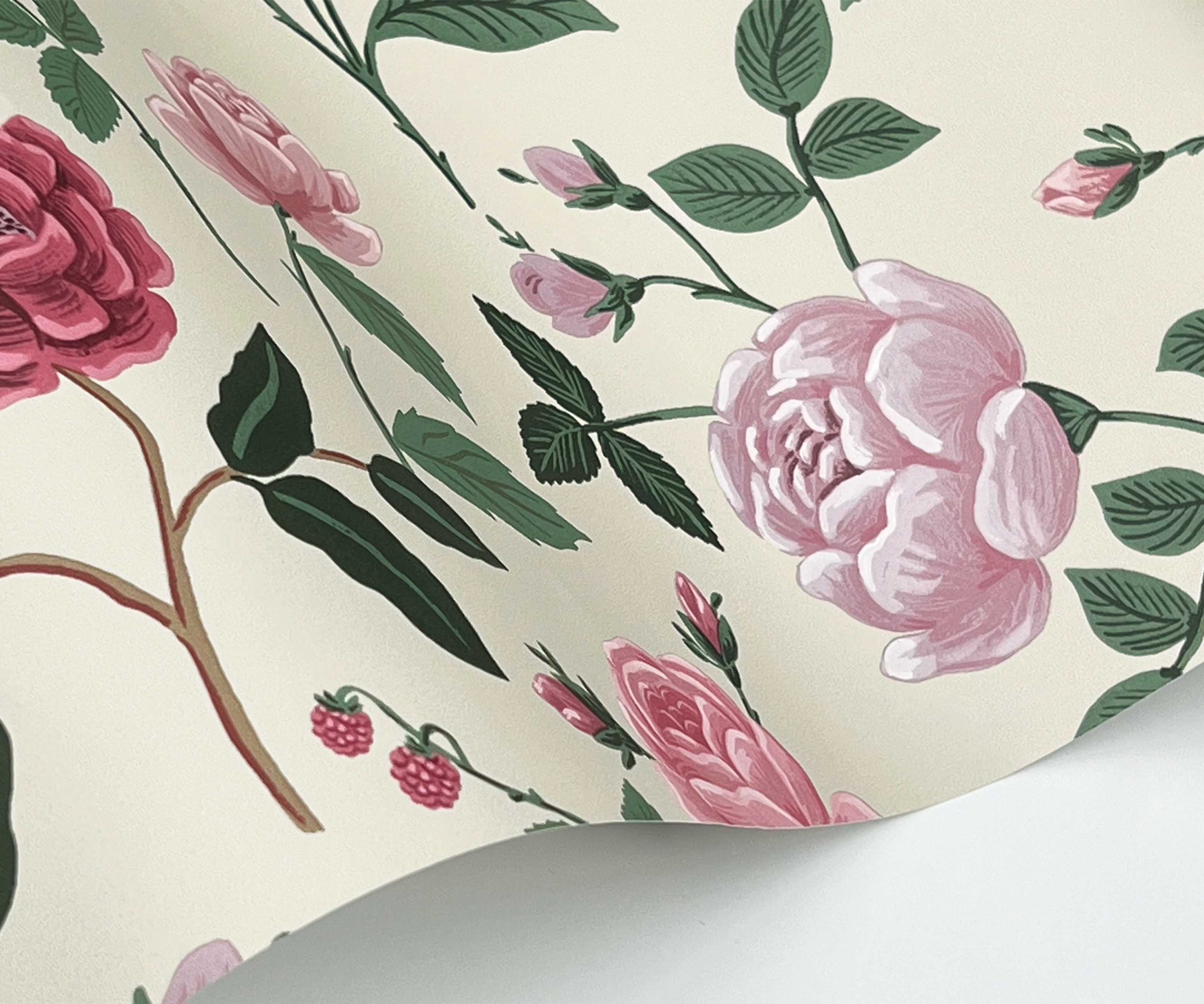 Roses Wallpaper Sample - Linen