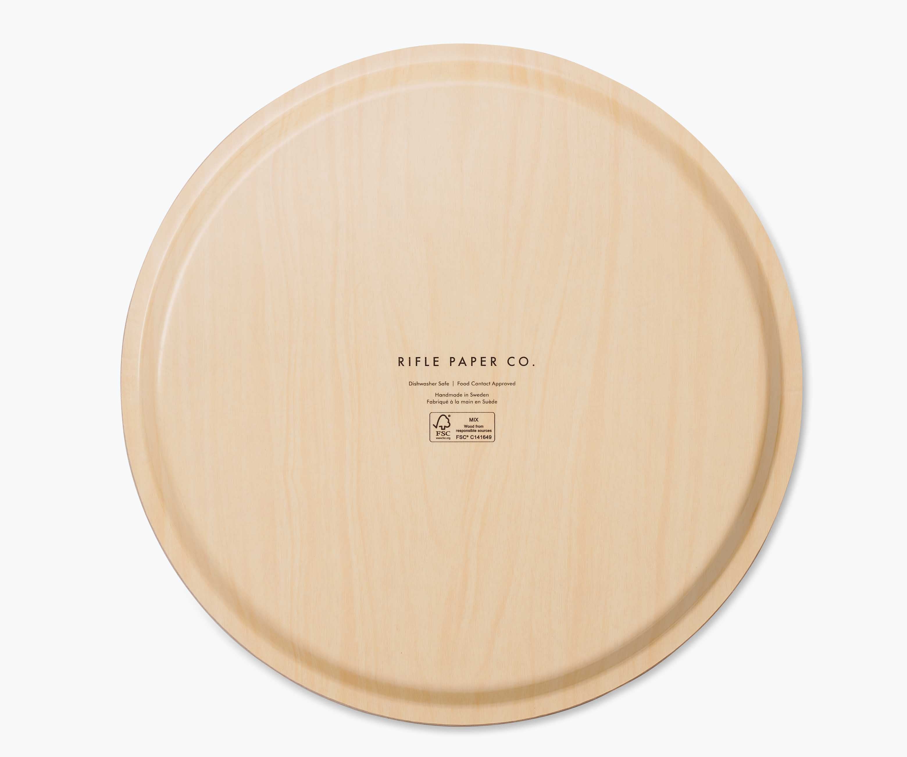 Round Serving Tray - Bon Voyage