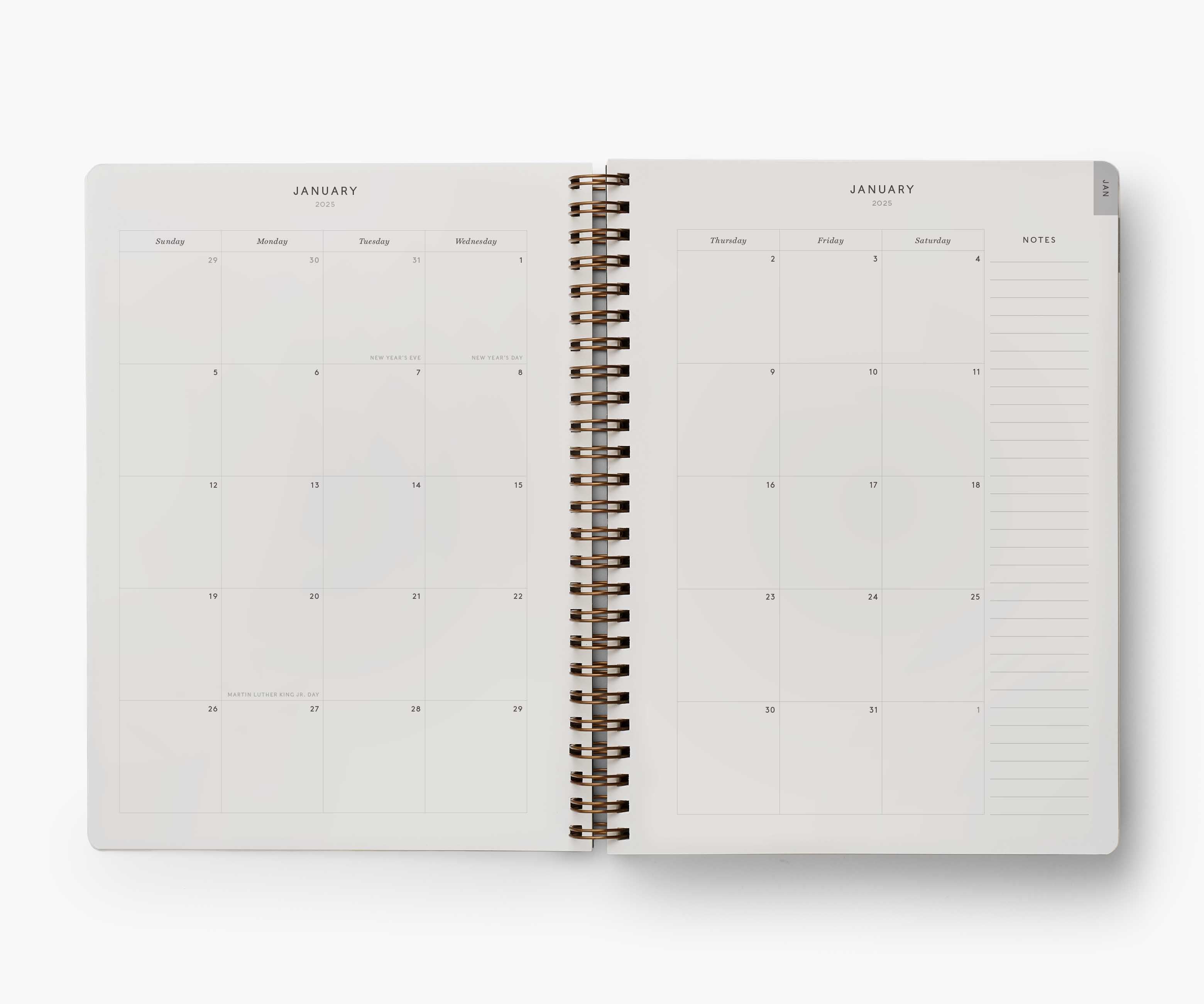 2025 12-Month Softcover Spiral Planner - Mimi