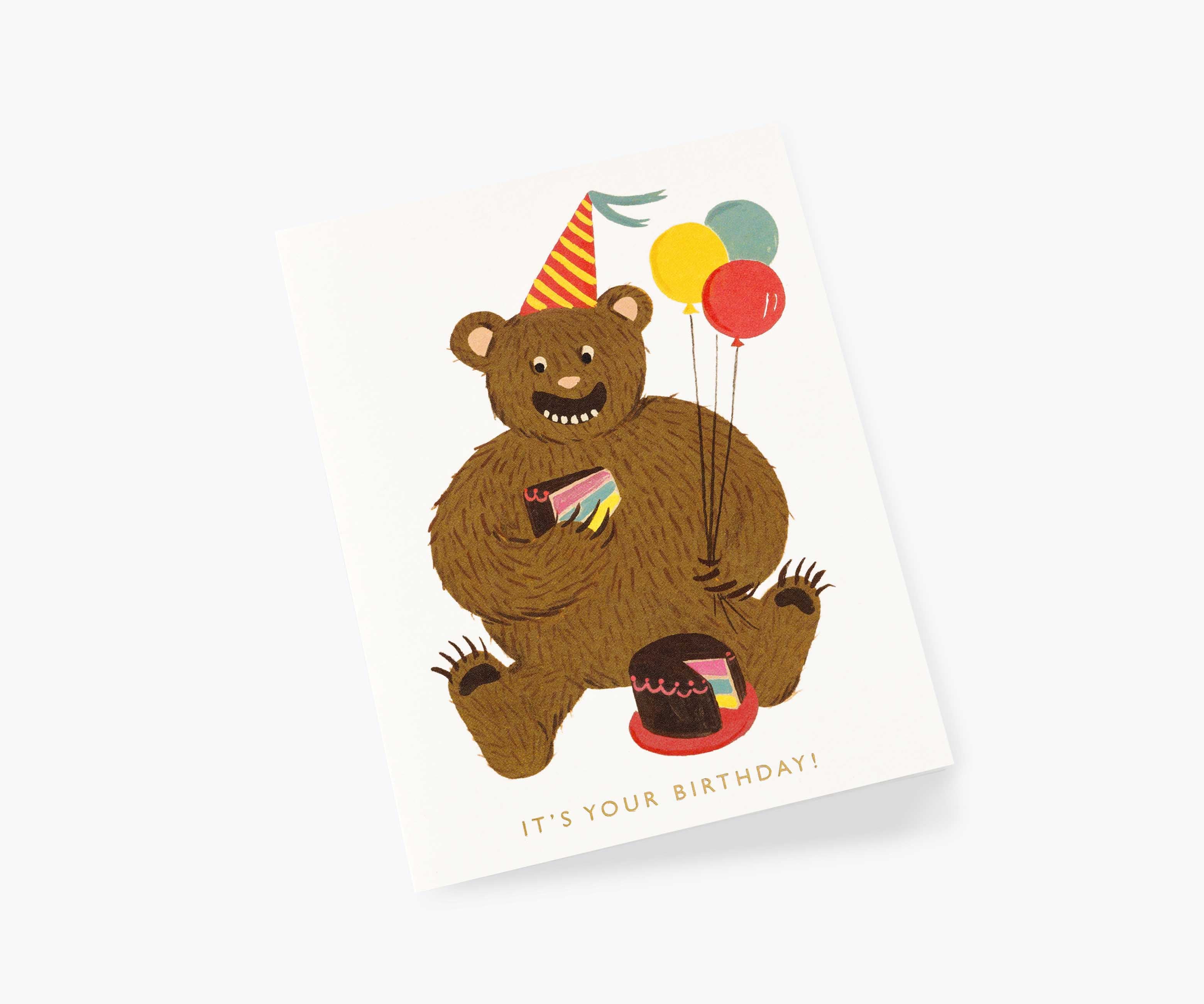 Birthday Bear Greeting Card