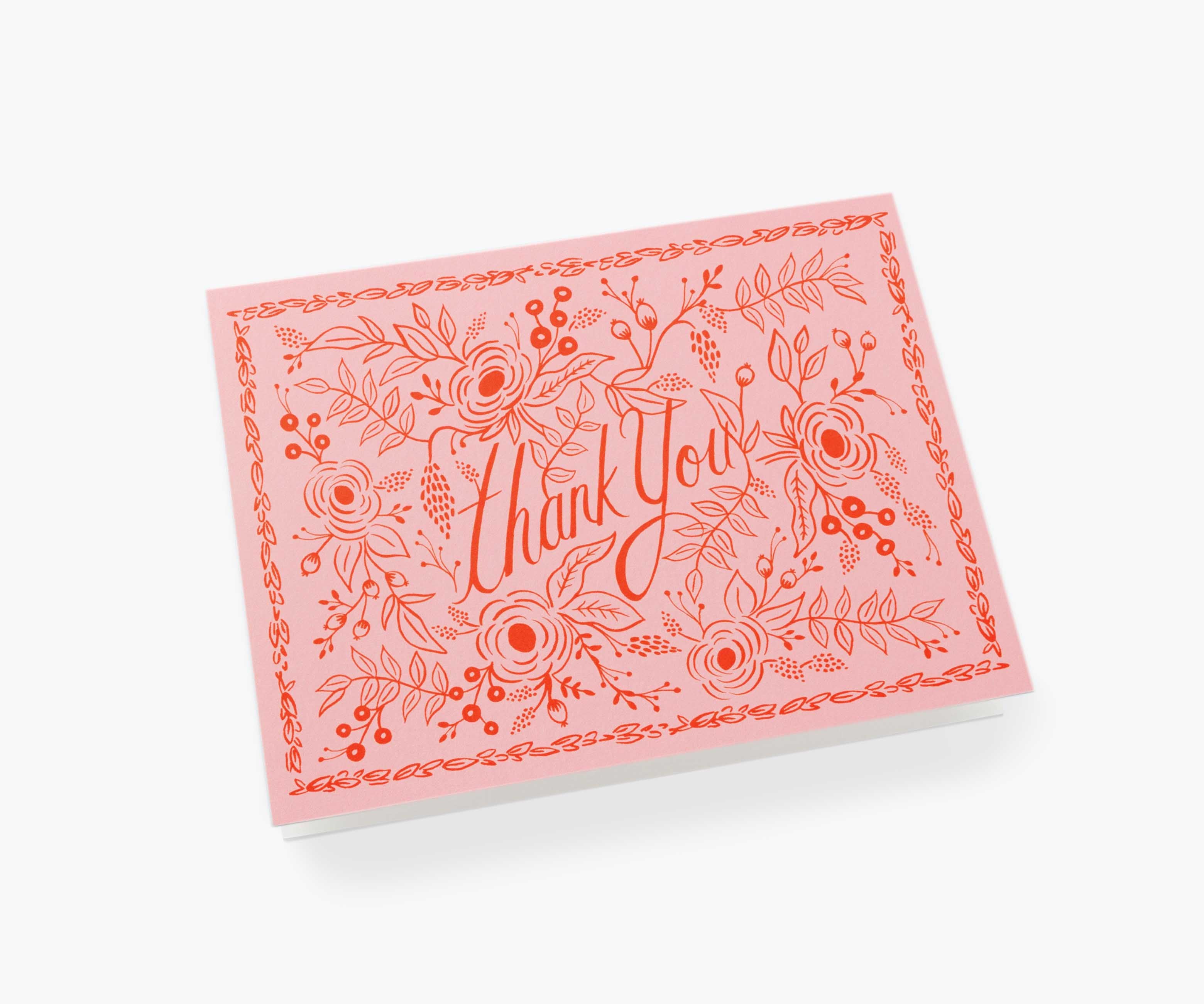 Rosé Thank You Greeting Card