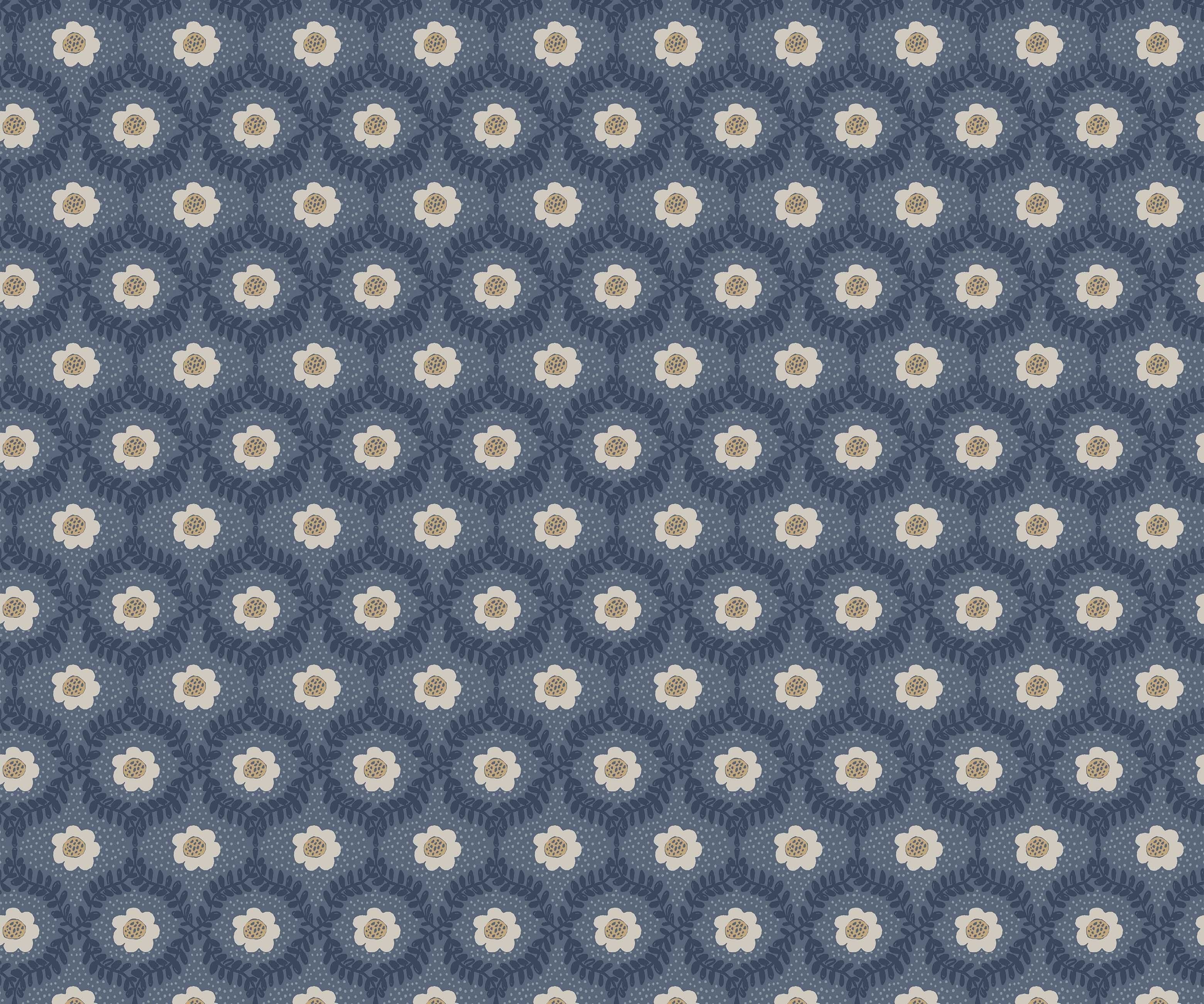 Emma Wallpaper - Navy