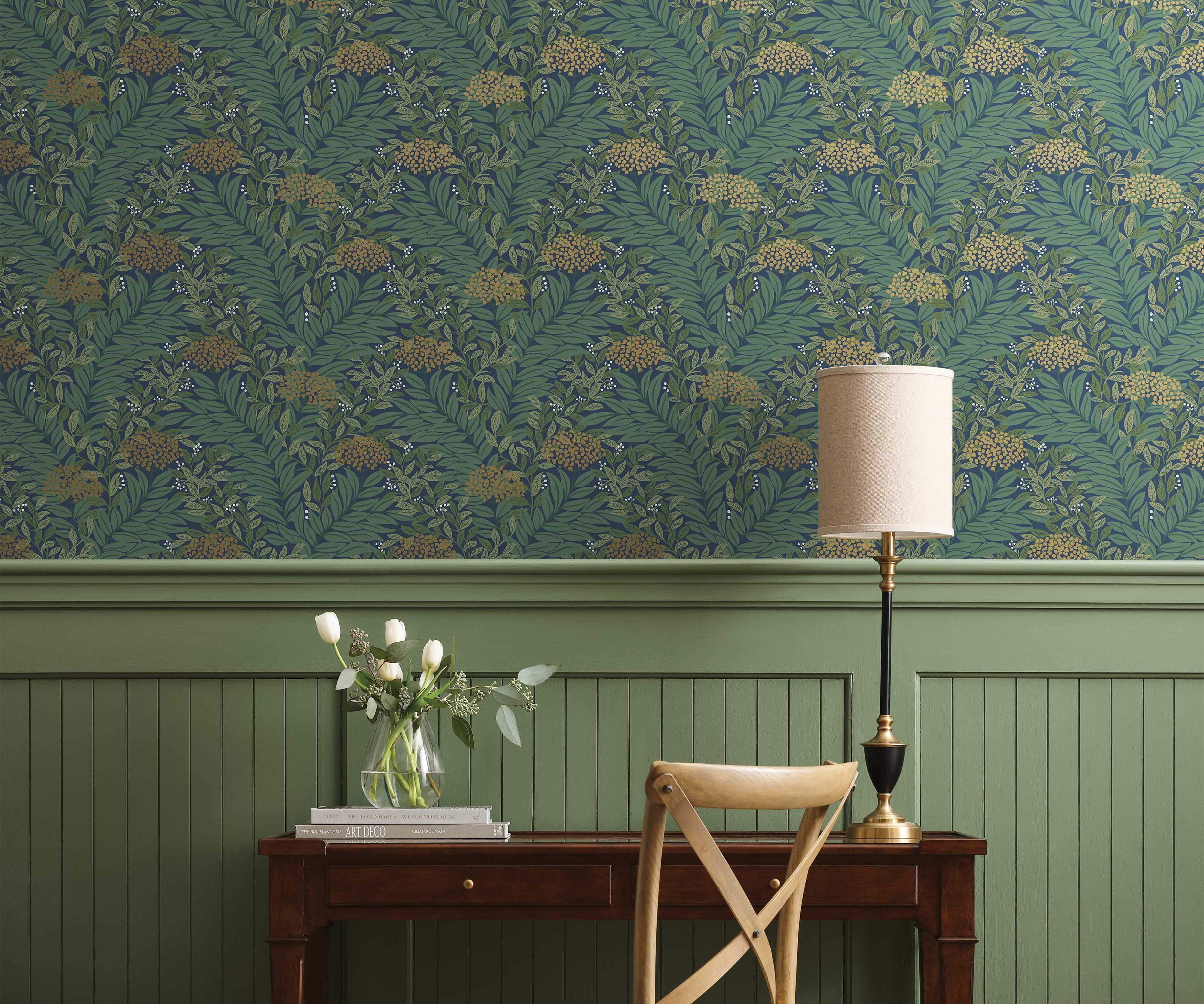 Highgrove Wallpaper Sample - Navy