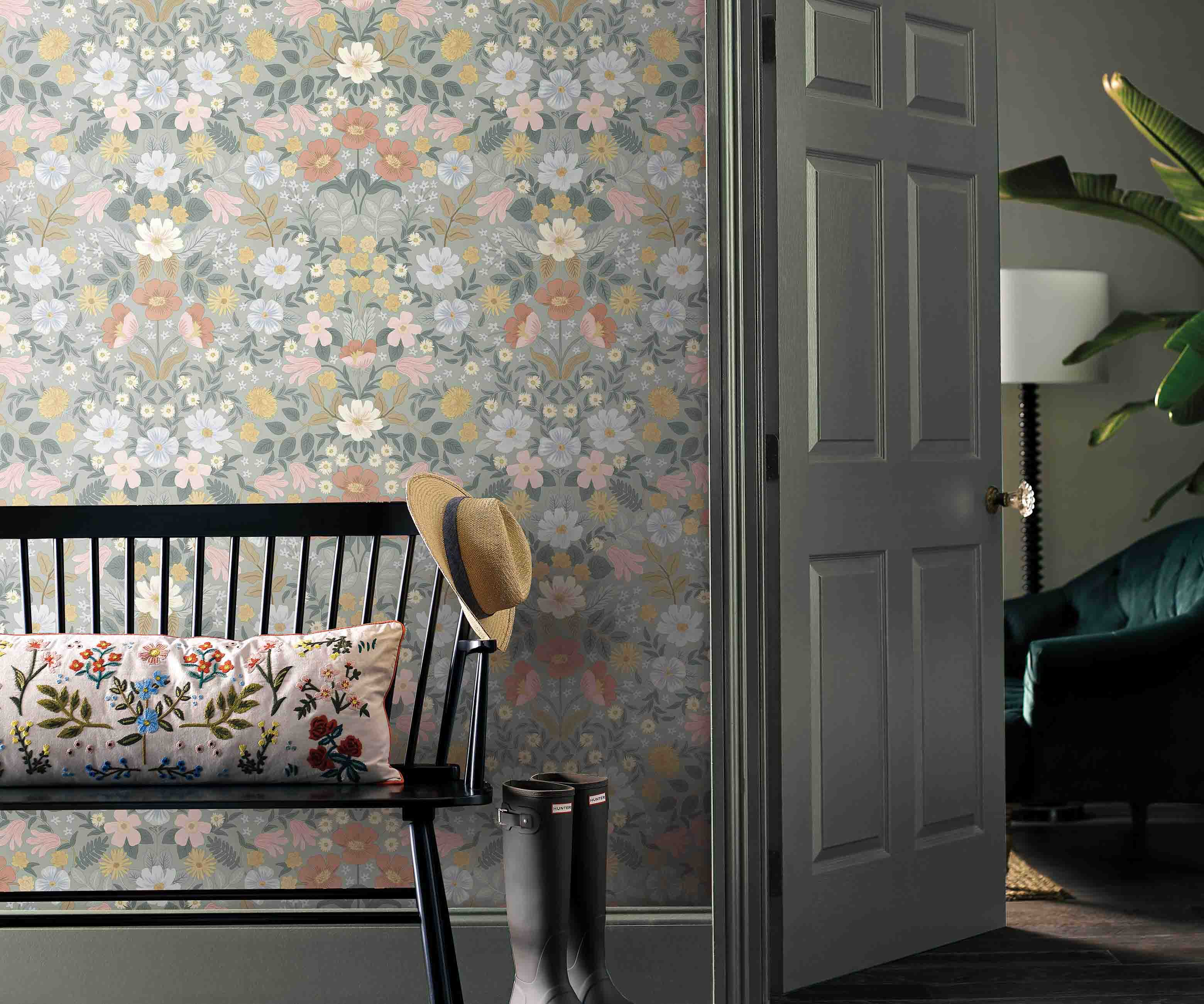 Bramble Garden Peel & Stick Wallpaper - Sage