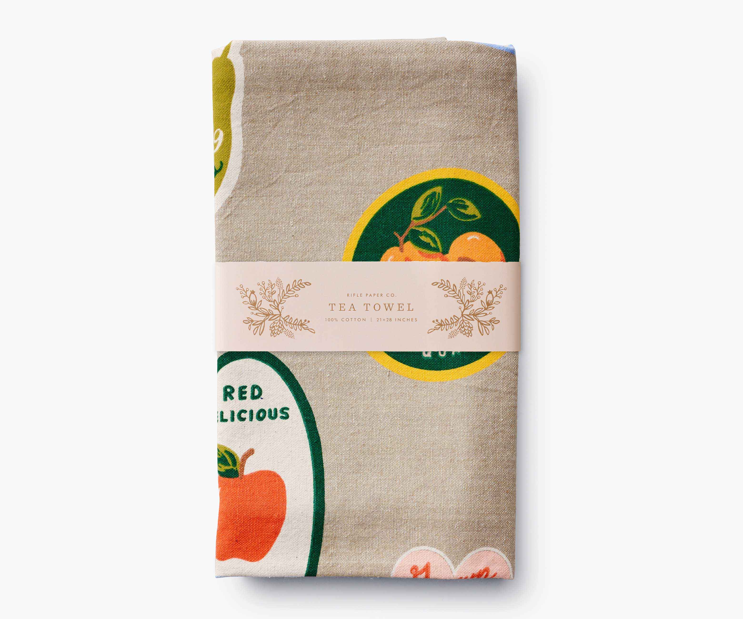 Tea Towel - Fruit Stickers