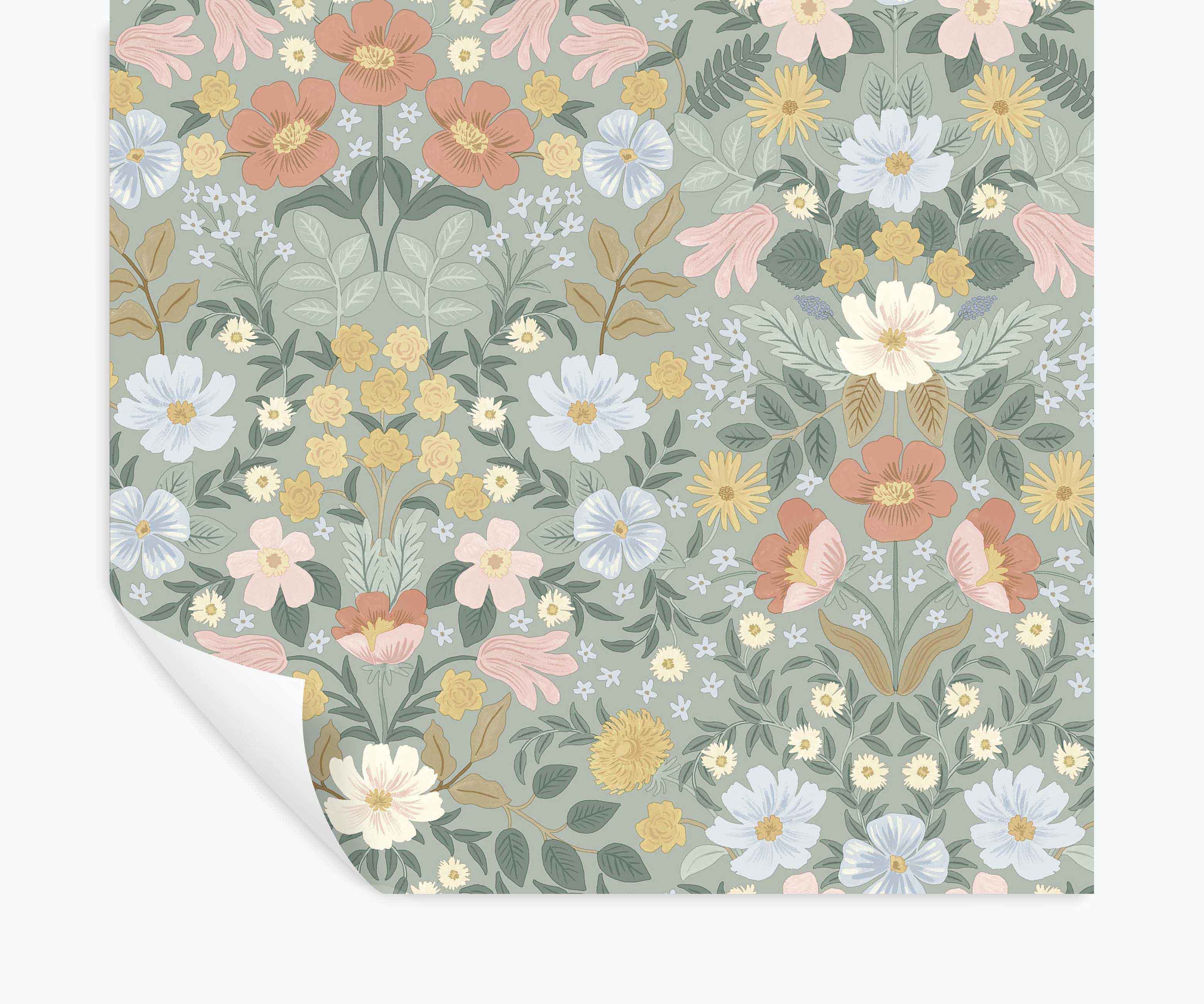 Bramble Garden Peel & Stick Wallpaper - Sage