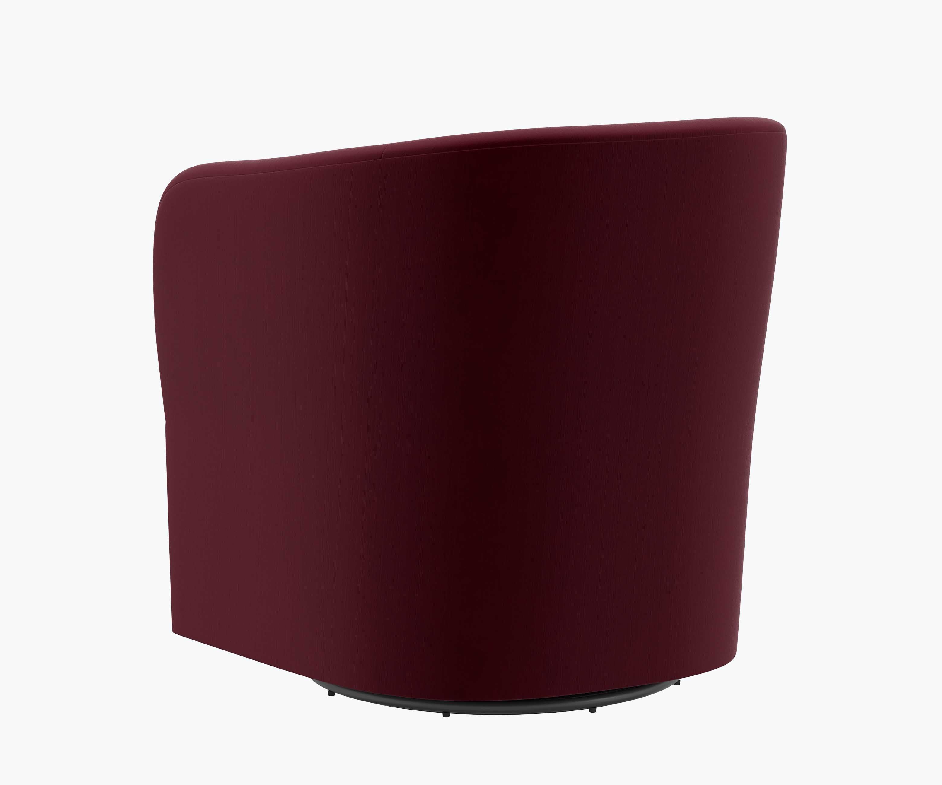 Pembroke Swivel Chair - Plum Velvet