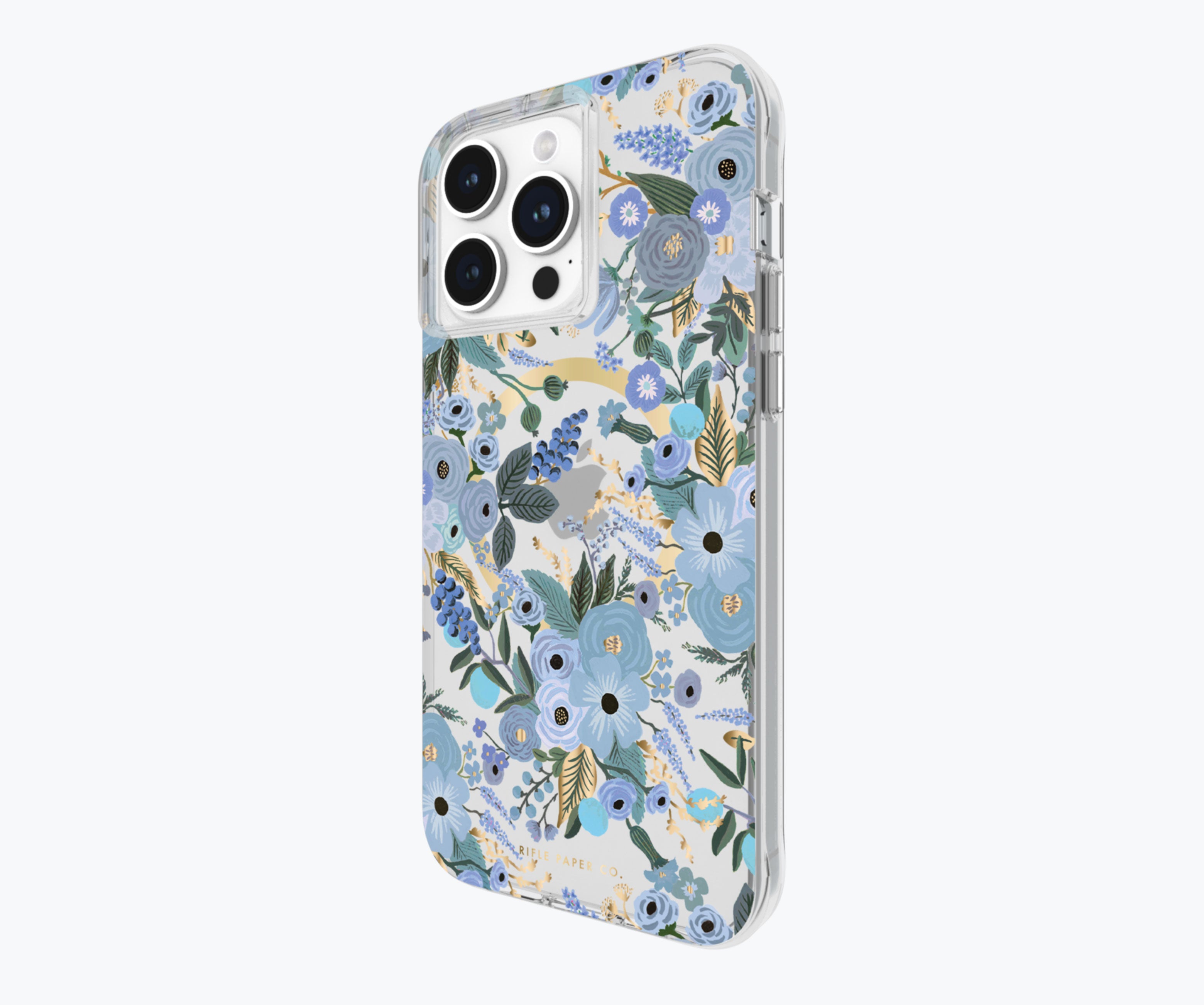 iPhone 15 Pro Max MagSafe Case - Clear Garden Party Blue