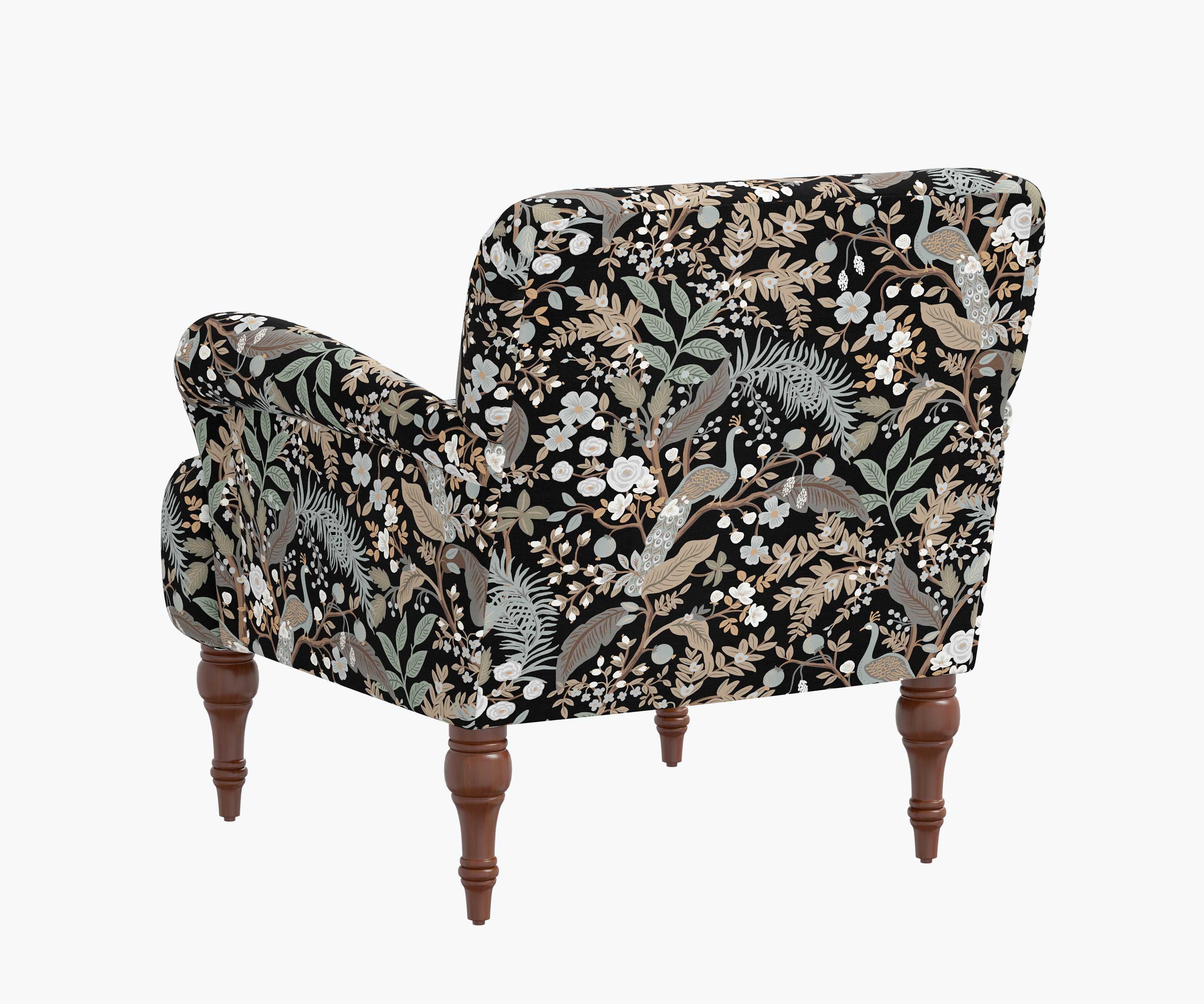 Bristol Armchair - Peacock Garden Black