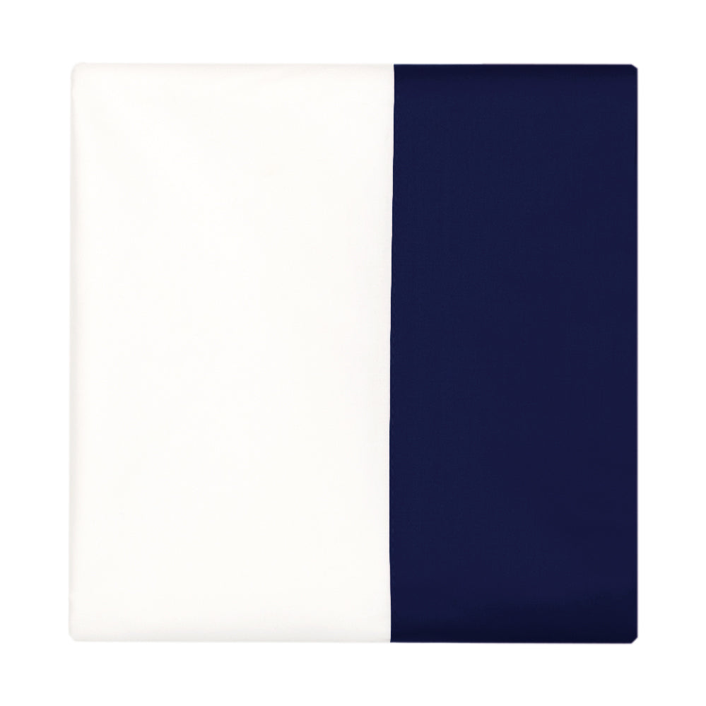 Navy Blue Border Pillowcase Pair