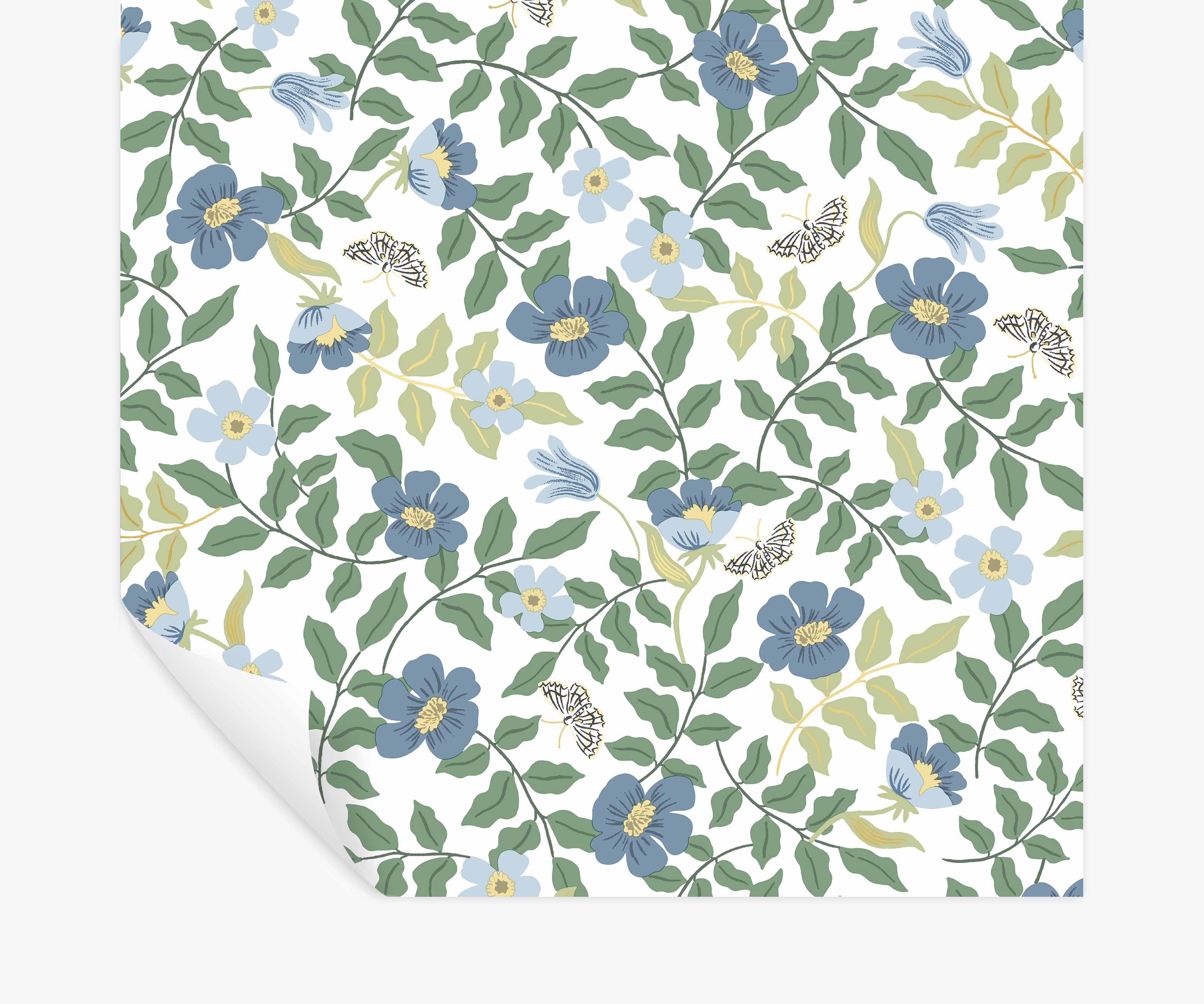 Primrose Peel & Stick Wallpaper - Blue & Cream