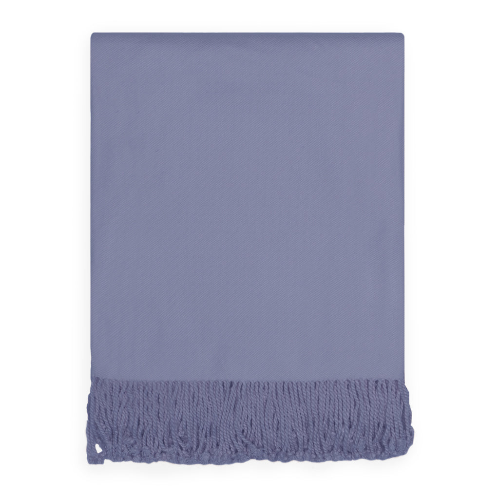 The Admiral Blue Fringed Throw Blanket