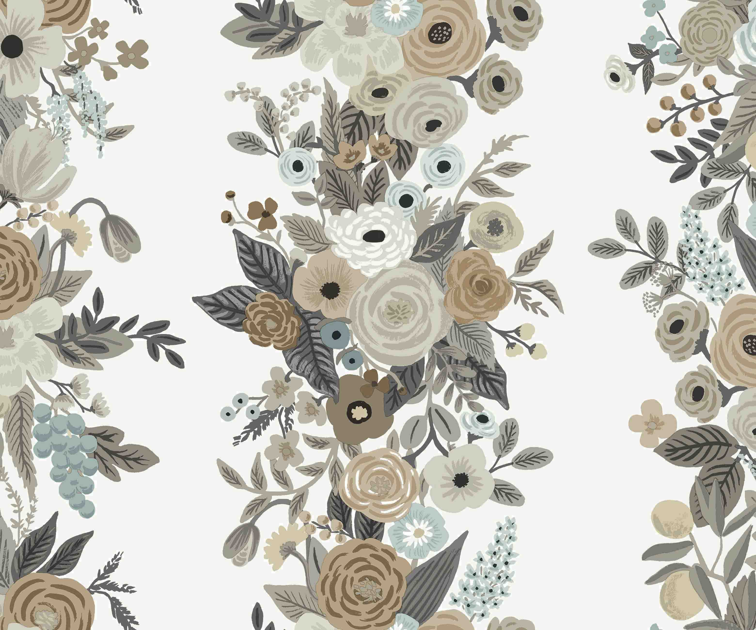 Garden Party Trellis Wallpaper - Linen Multi