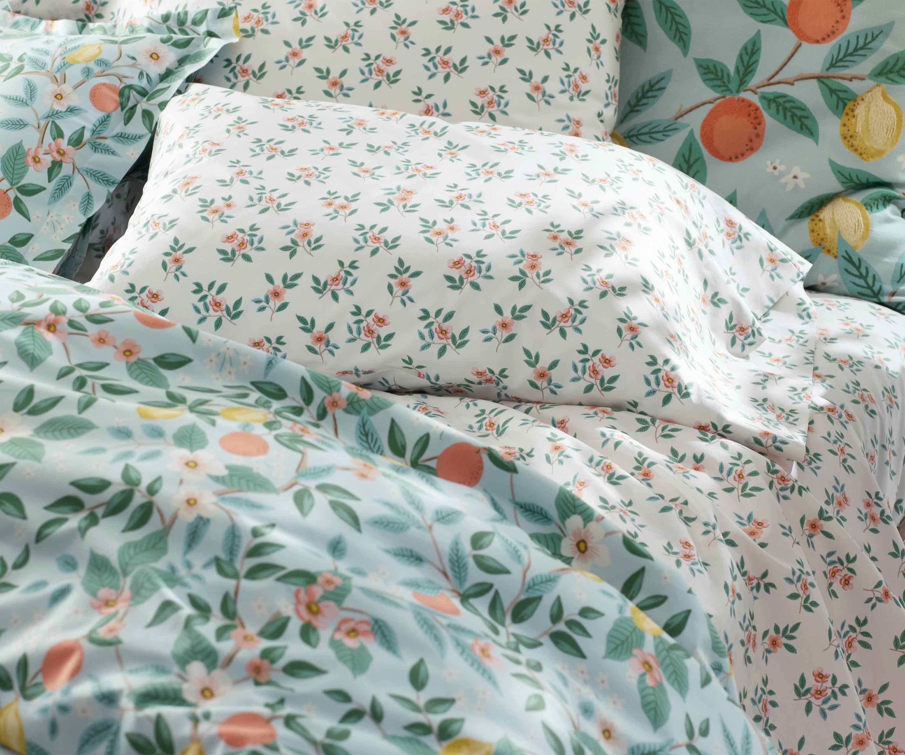 Percale Pillowcases - Citrus Grove