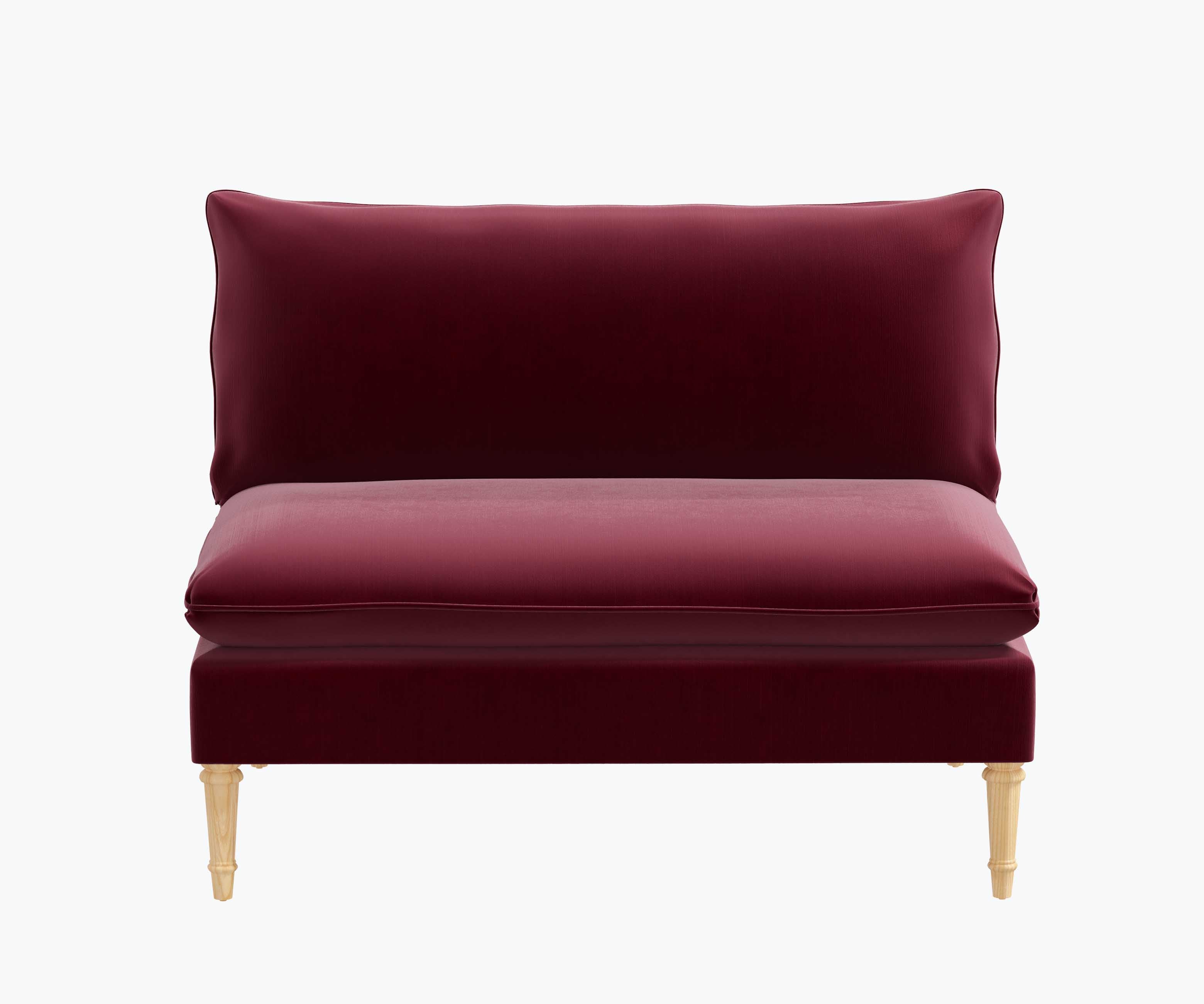 Louie Settee - Walnut Velvet