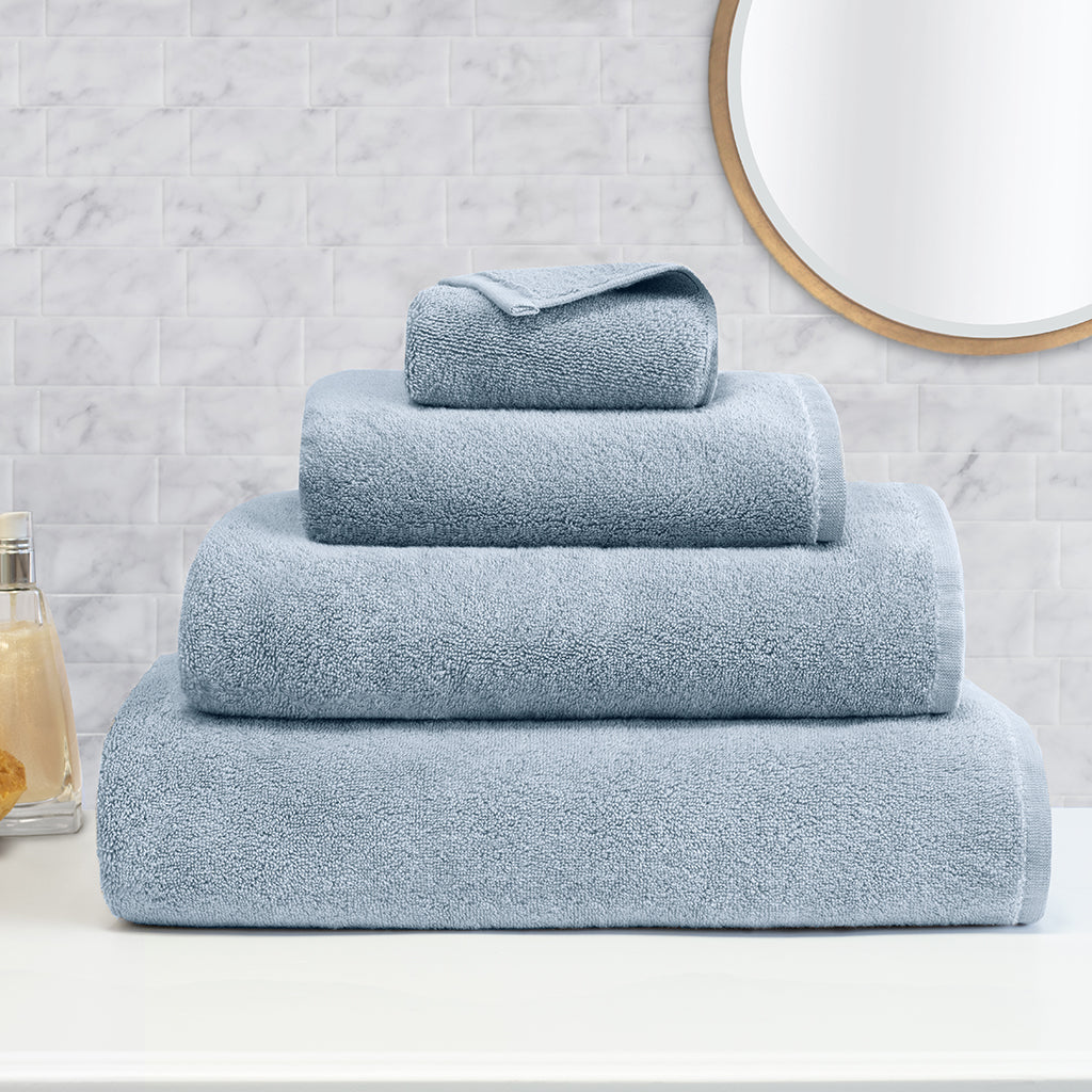 Plush Vista Blue Towel Essentials Bundle (2 Wash + 2 Hand + 2 Bath Towels)