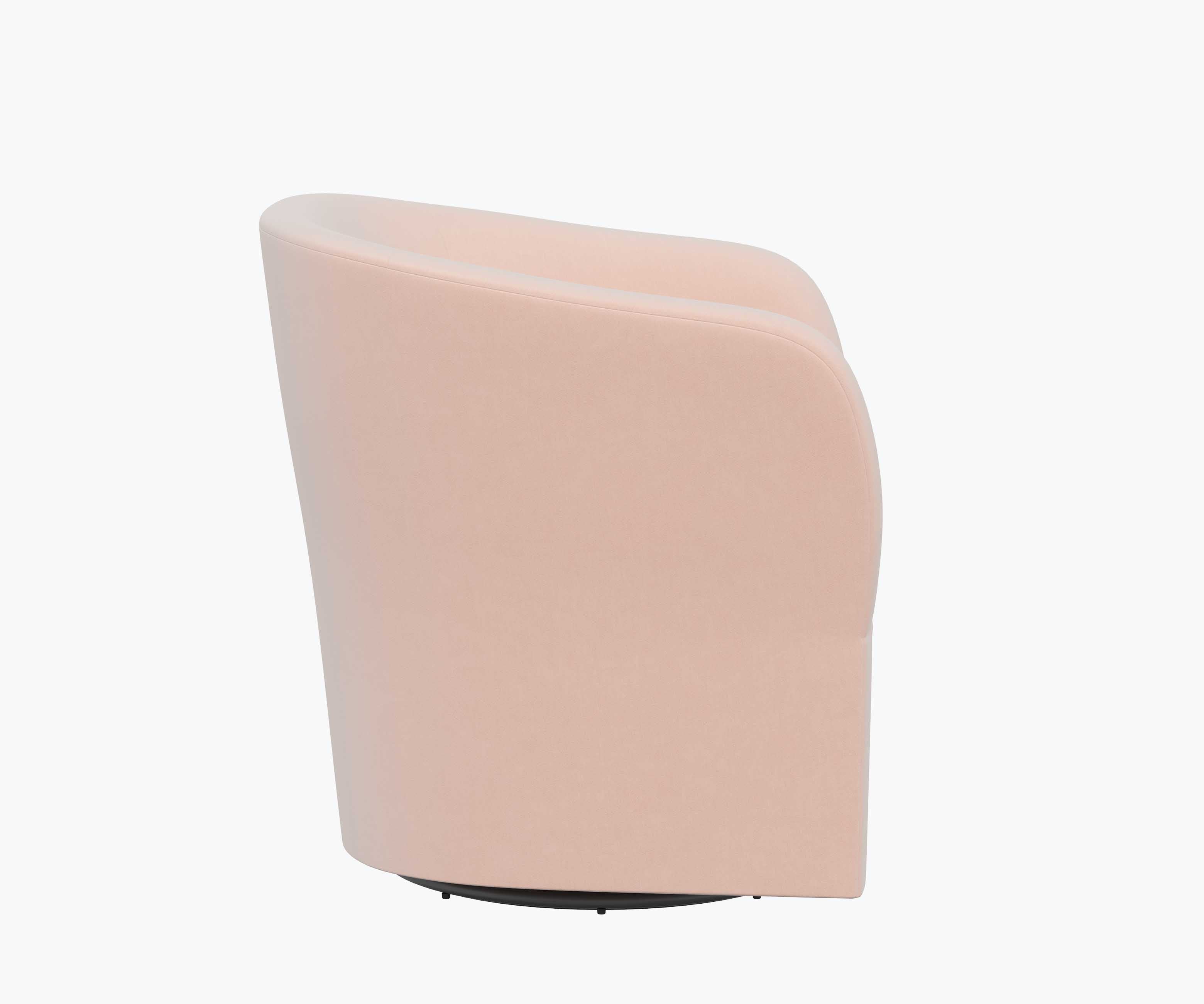 Pembroke Swivel Chair - Blush Velvet