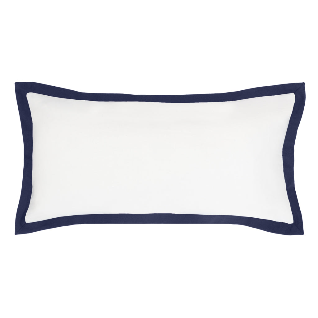 Navy Quinn Flannel Throw Pillow