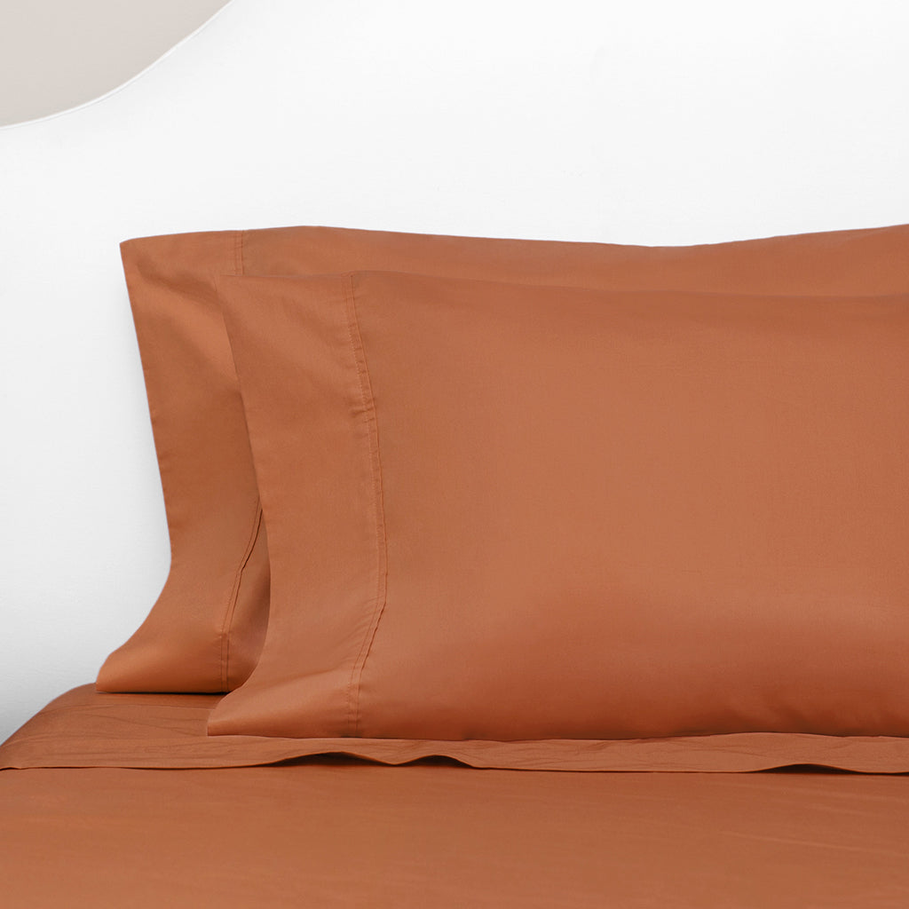 Burnt Orange 400 Thread Count Sheet Set (Fitted, Flat, & Pillow Cases)