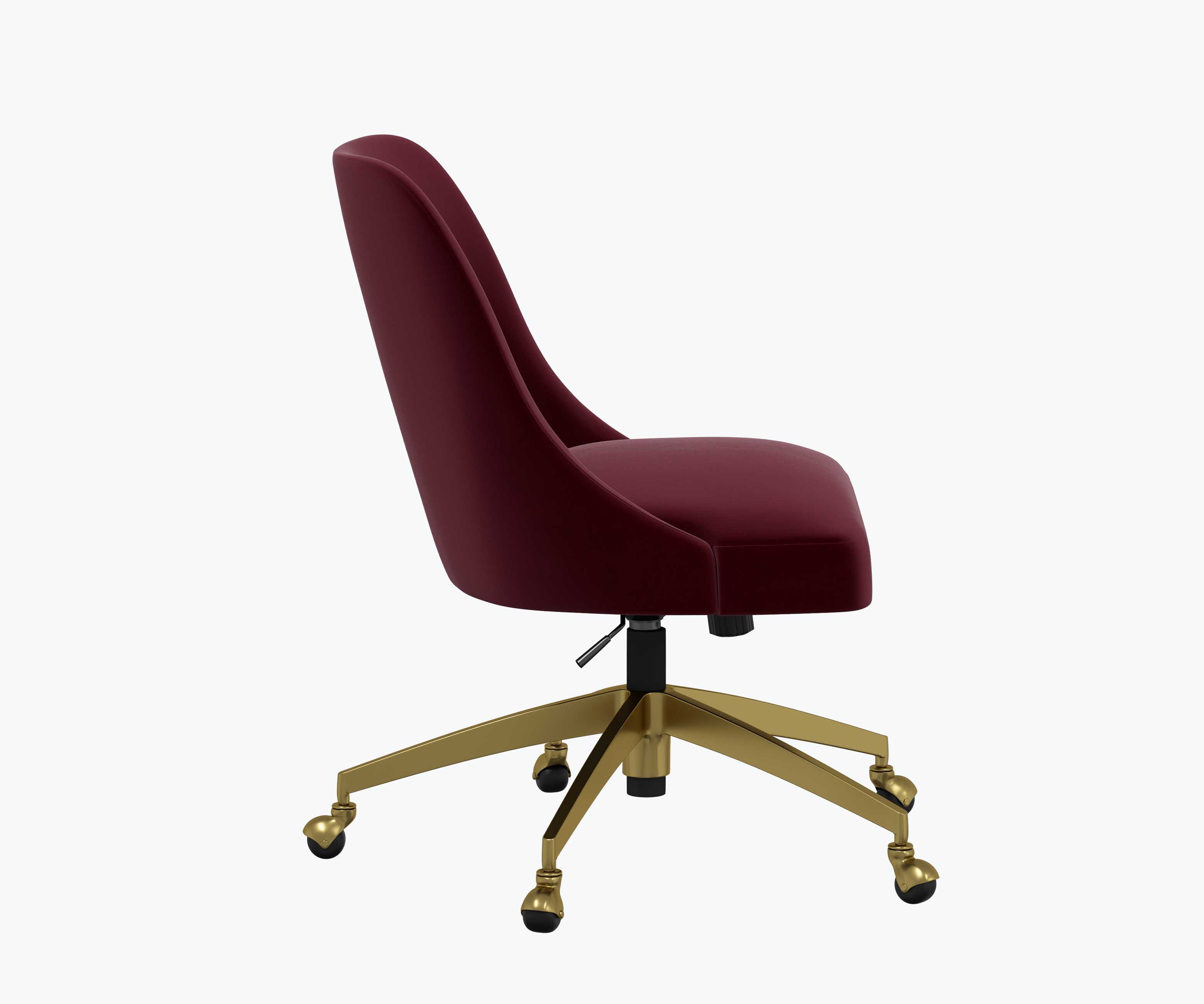 Oxford Desk Chair - Plum Velvet