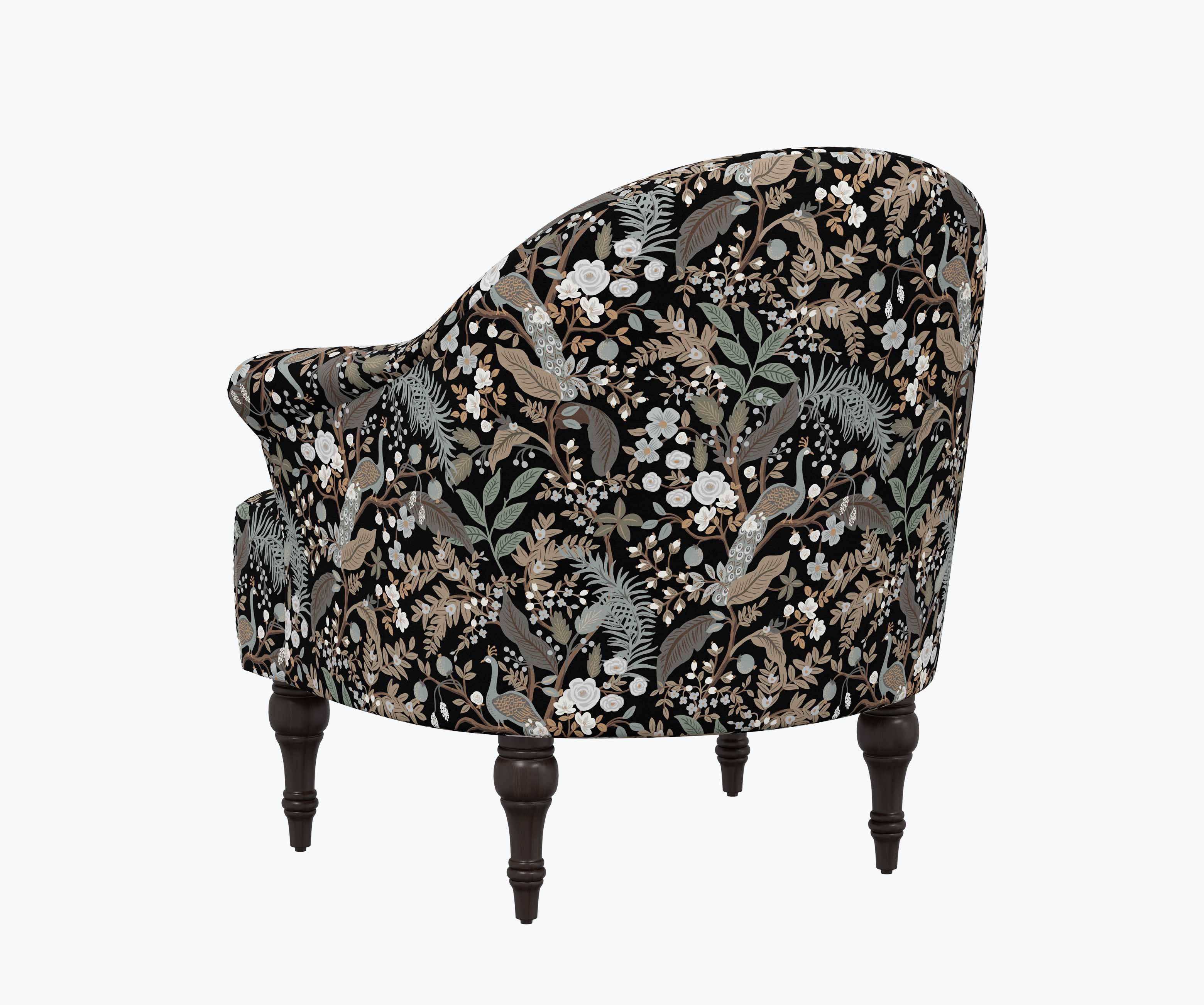 Gramercy Armchair - Peacock Garden Black