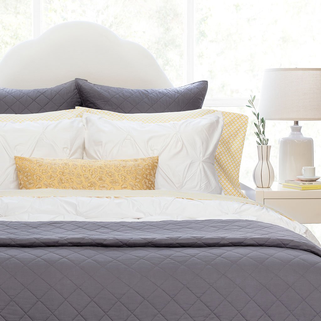 Charcoal Grey Diamond Quilt