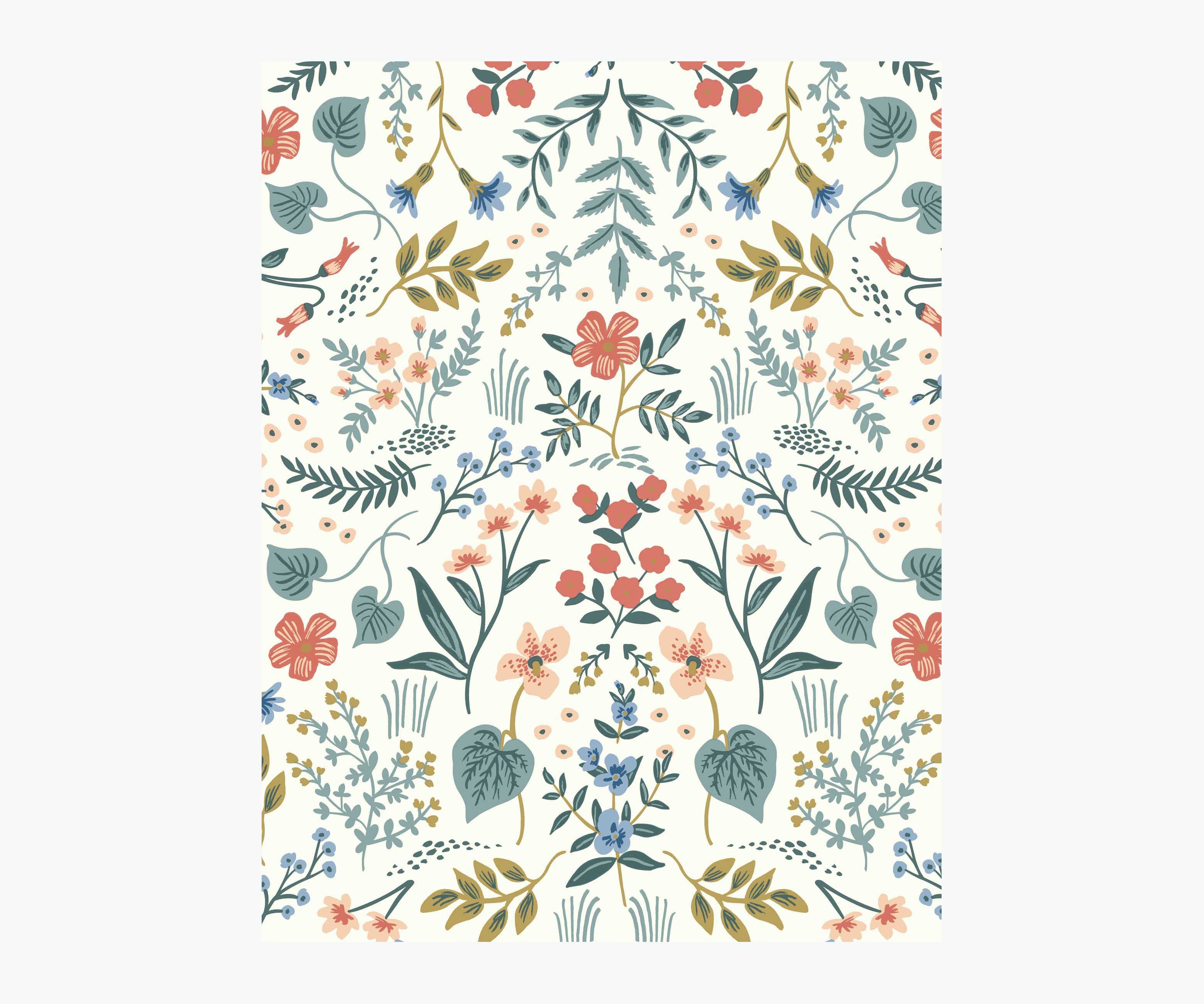 Wildwood Wallpaper Sample - Rose Multi