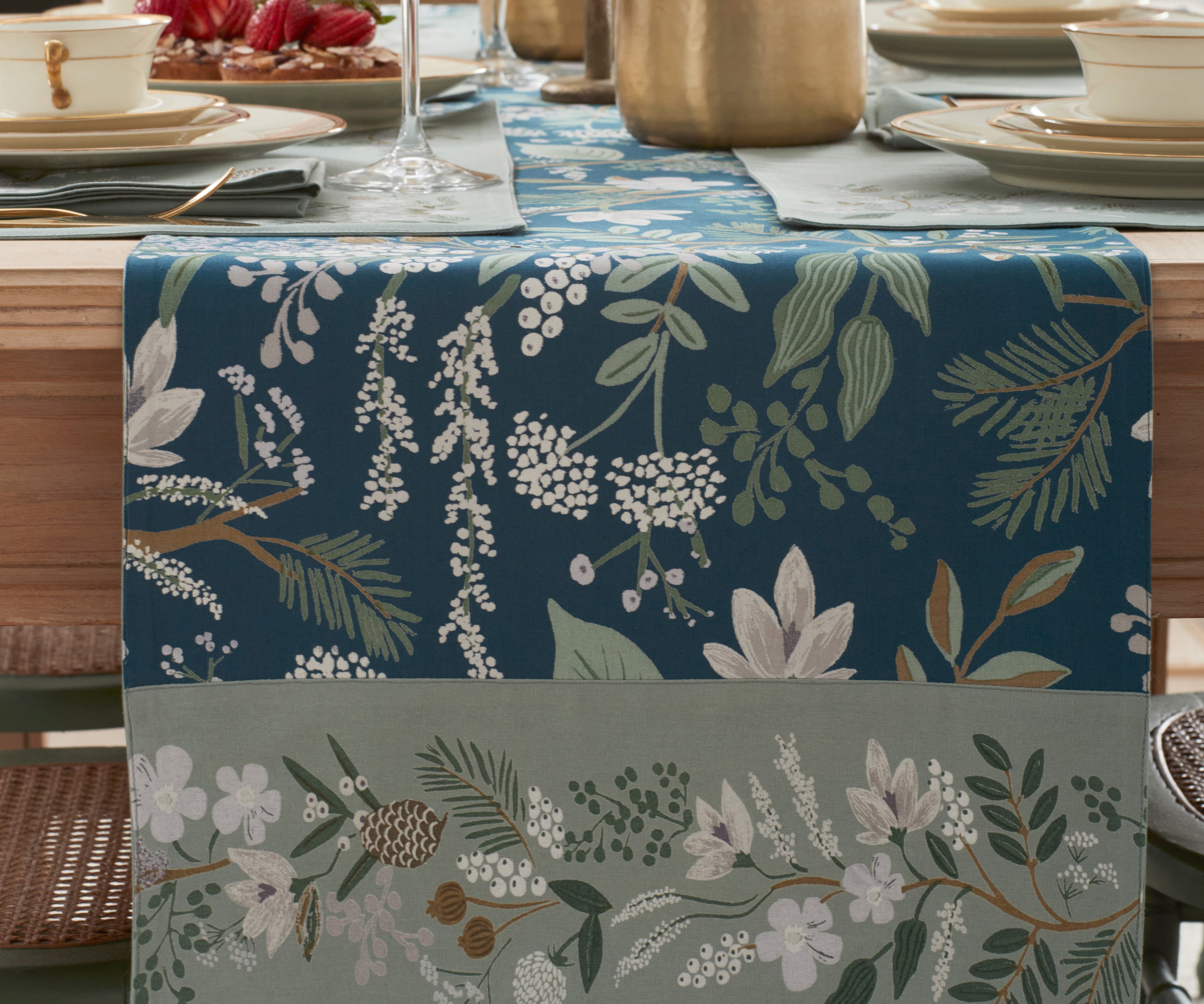 Cotton Table Runner - Juniper Forest