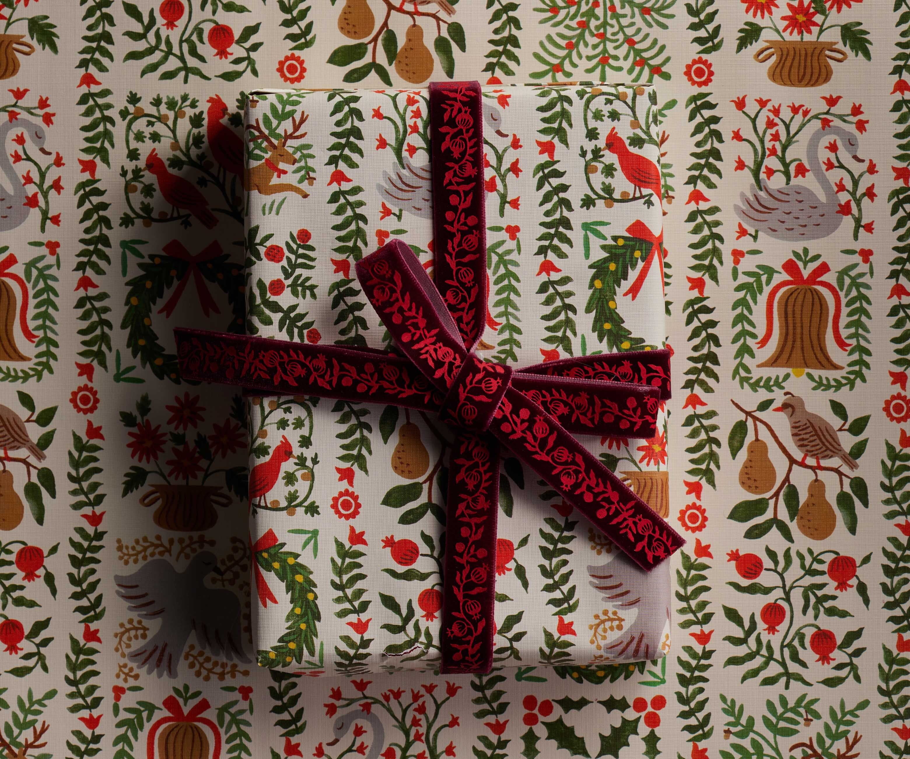 Holiday Ribbon - Christmastide Pomegranate