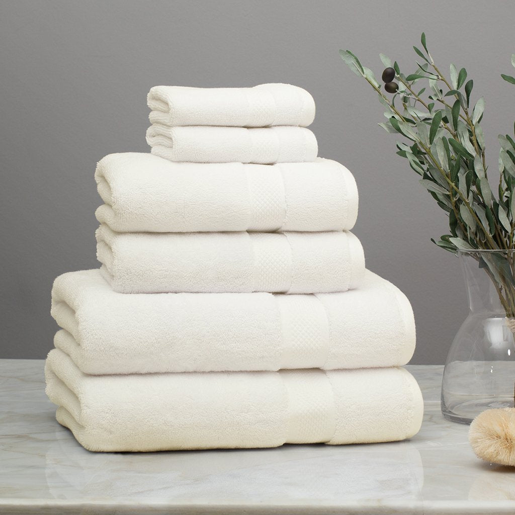 Classic Ivory Towel Essentials Bundle (2 Wash + 2 Hand + 2 Bath Towels)