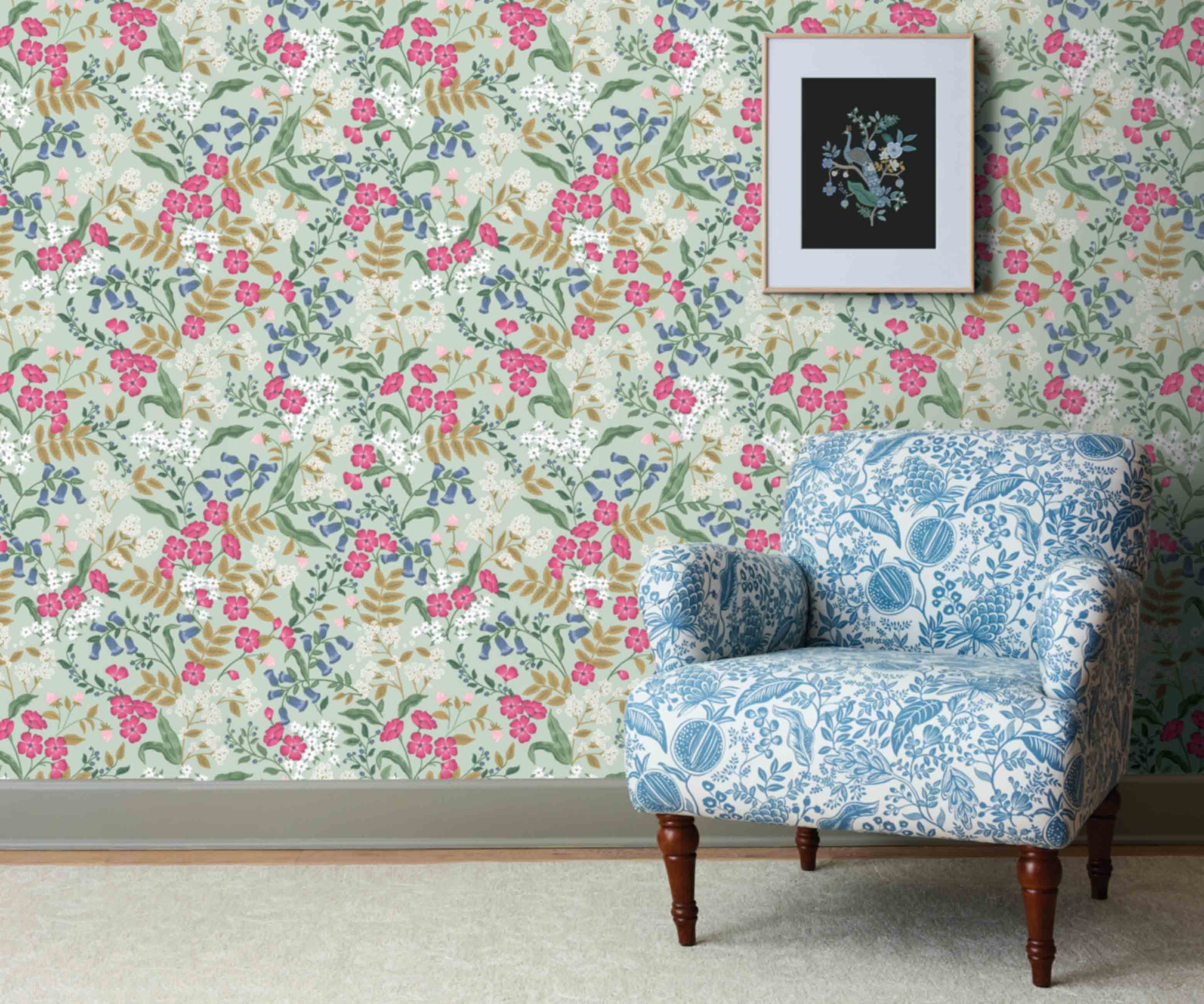 Sweetbrier Peel & Stick Wallpaper - Mint