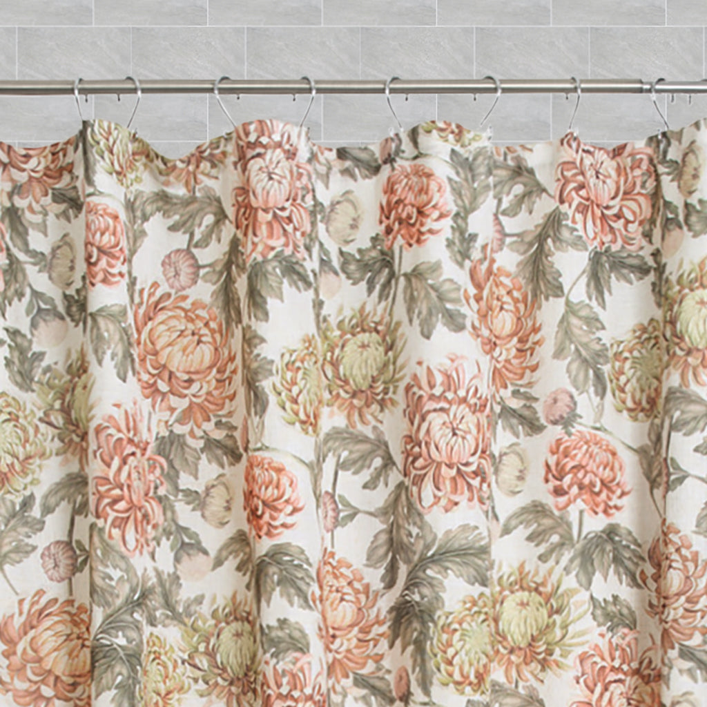 The Autumn Peony Shower Curtain