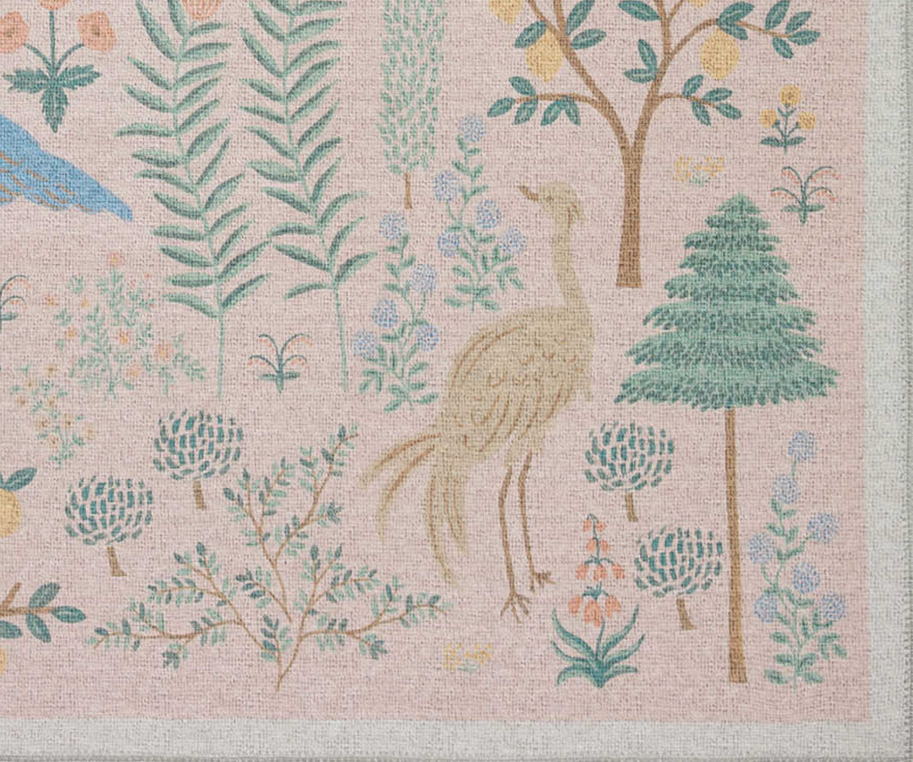 Menagerie Les Fauves Printed Rug - Blush