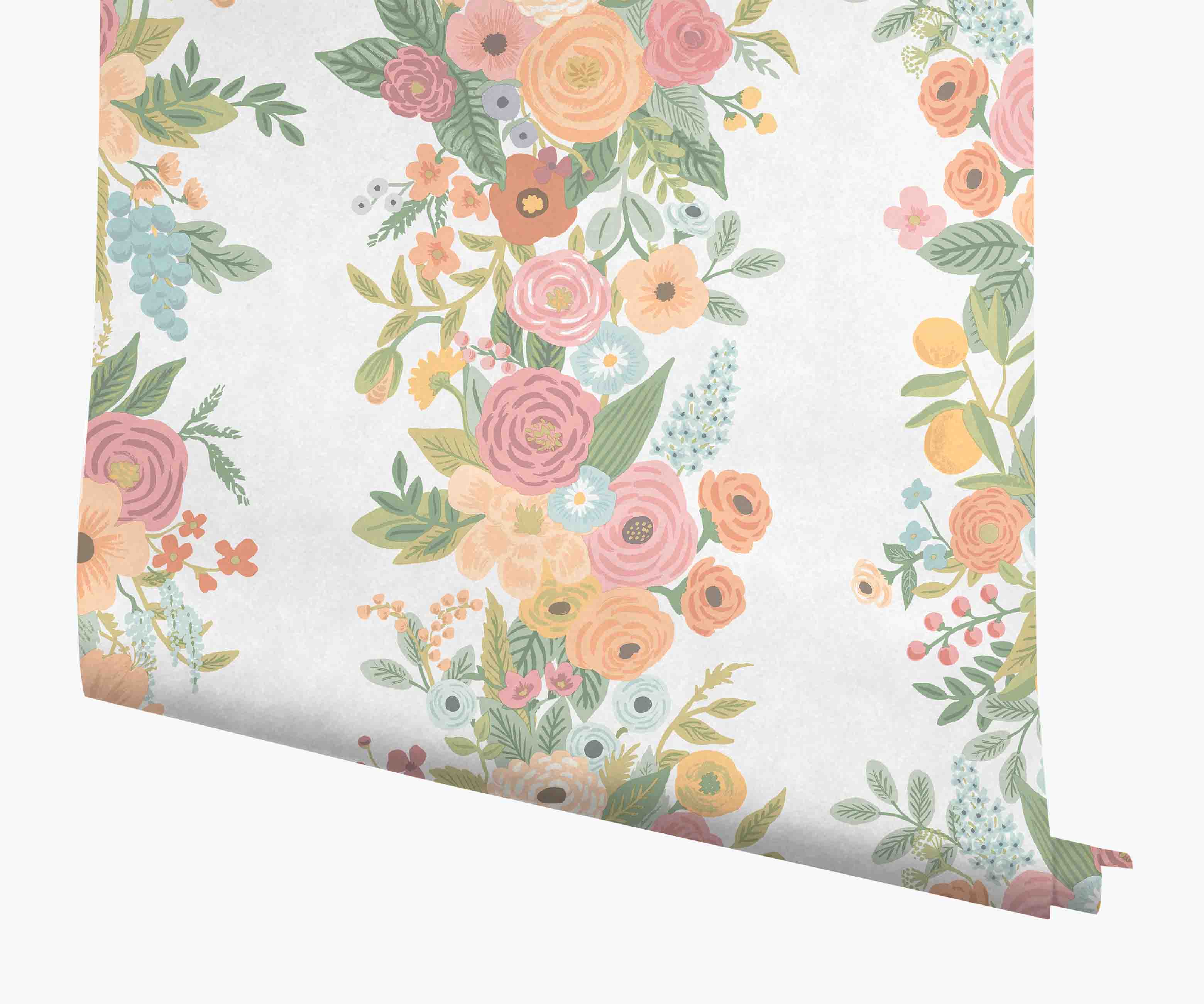 Garden Party Trellis Wallpaper - Pastel Multi