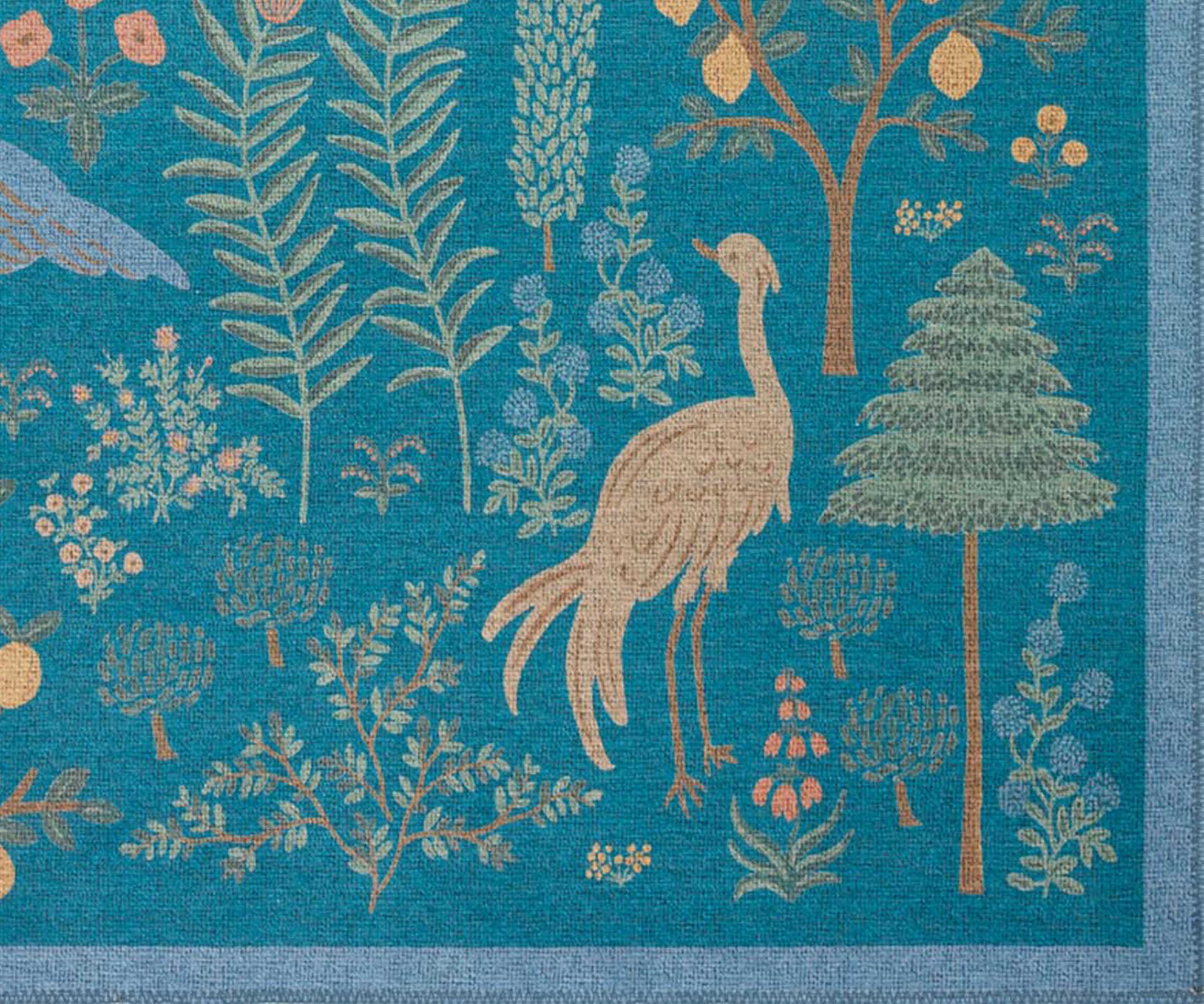 Menagerie Les Fauves Printed Rug - Marine