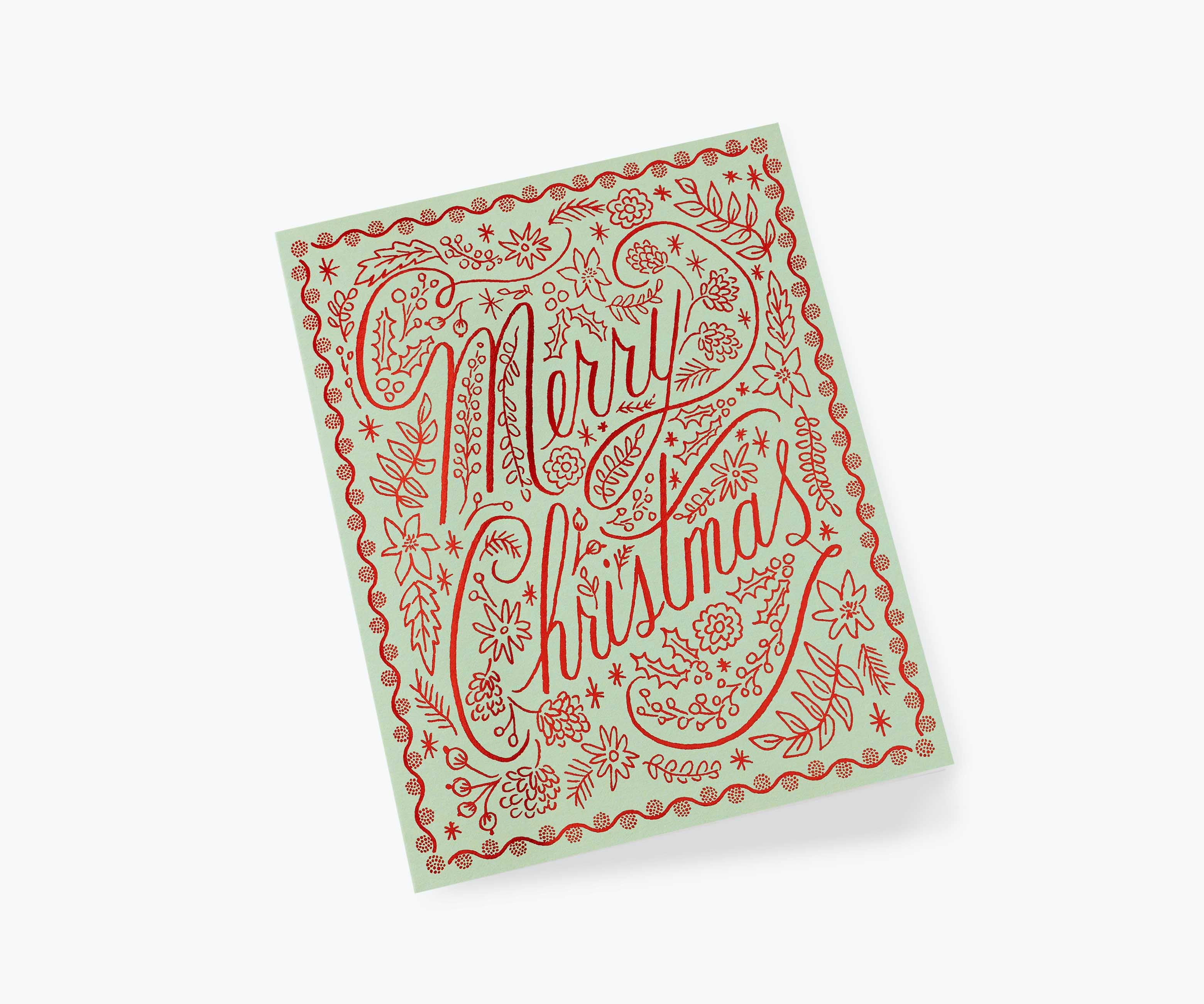 Crimson Christmas Greeting Card