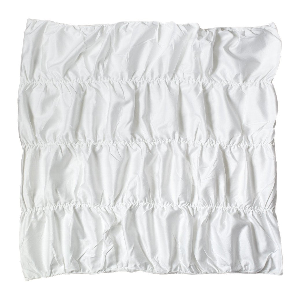 White Sutter Ruched Euro Sham